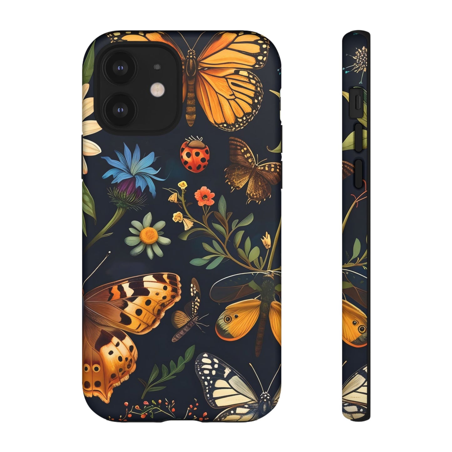 Nature-Inspired Phone Case | Floral Butterfly Design, Tough Phone Cover, Gift for Nature Lovers, Cute Butterfly Case, Home Decor