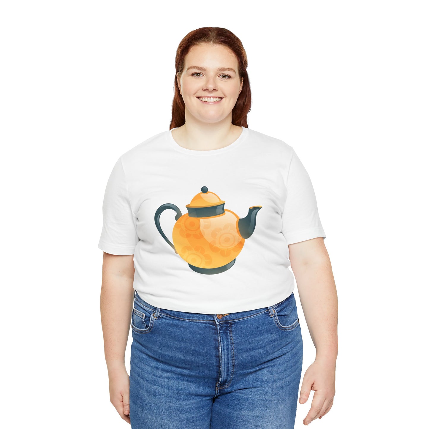 Unisex Jersey Short Sleeve Tee - Classic British Tea Kettle - Timeless Elegance in Tea Time