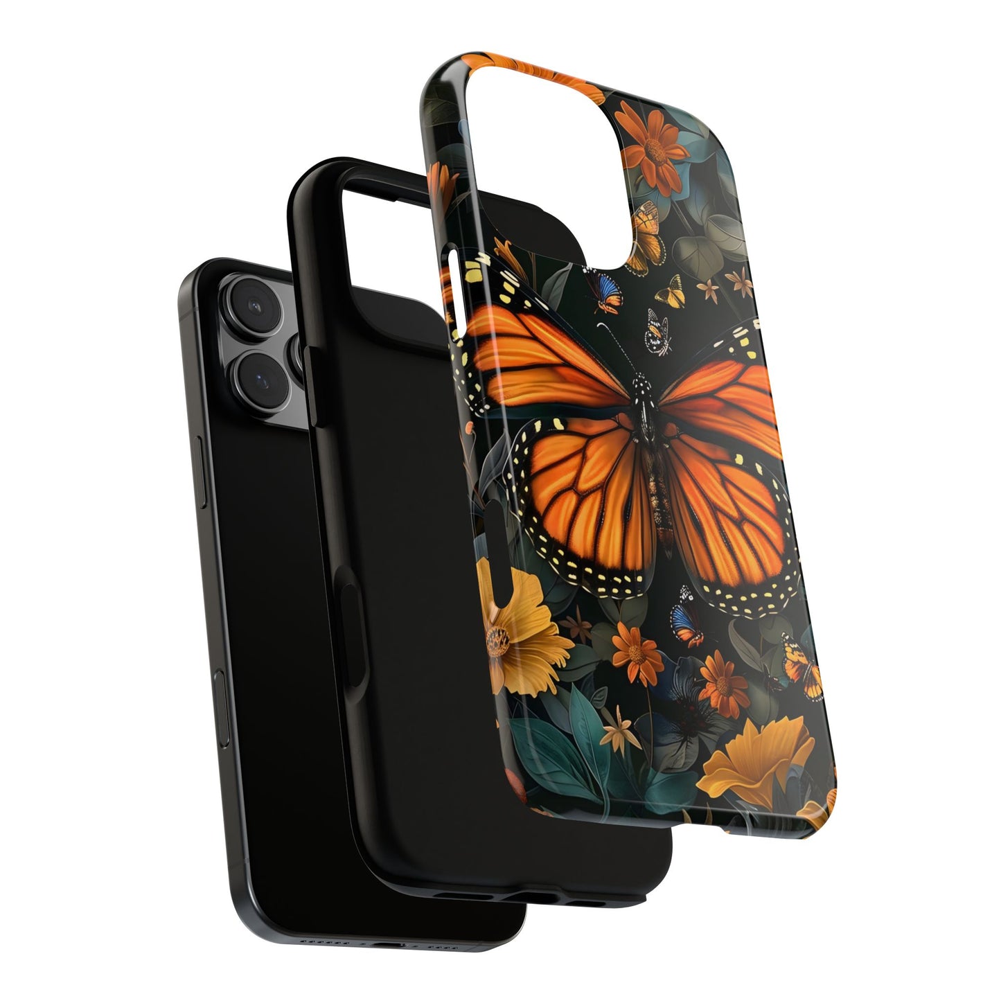 Monarch Butterfly Phone Case, Tough Cases, Nature Lover Gift, Floral Mobile Cover, Eco-Friendly Phone Accessory, Butterfly Design