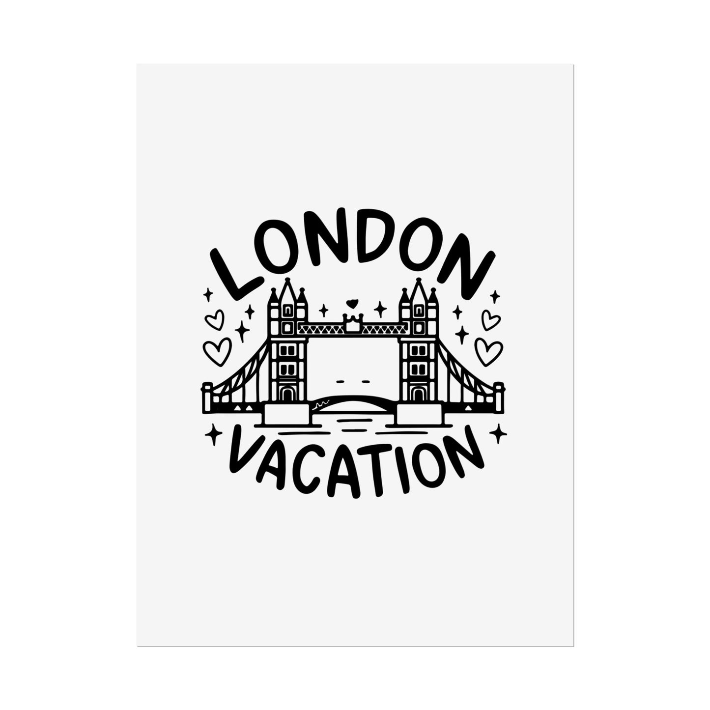 London Vacation Rolled Poster - Travel Decor for Home, Wall Art Print, Gift for Travelers, London Artwork, Holiday Gift Idea