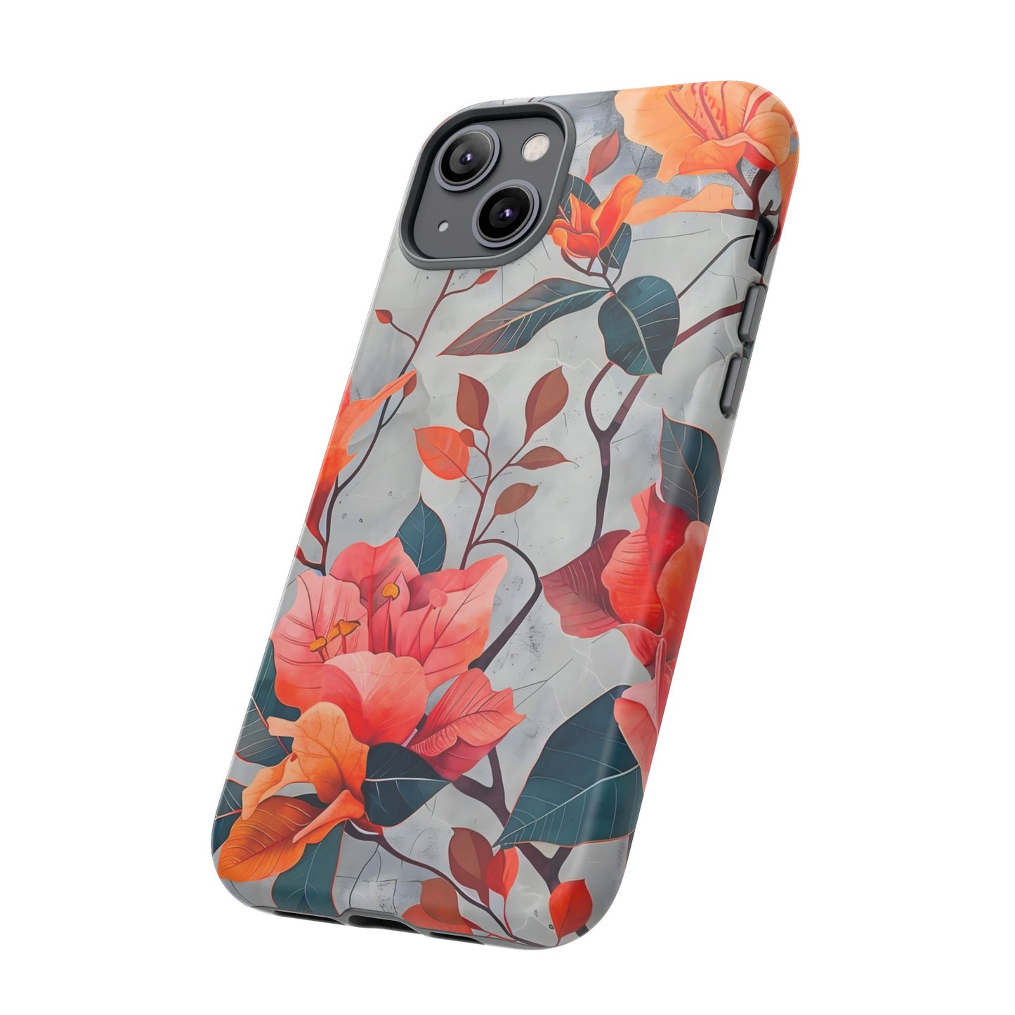 Floral Phone Case, Tough Cases, Flower Power, Gift for Her, Decorative Phone Cover, Trendy Accessories, Everyday Style