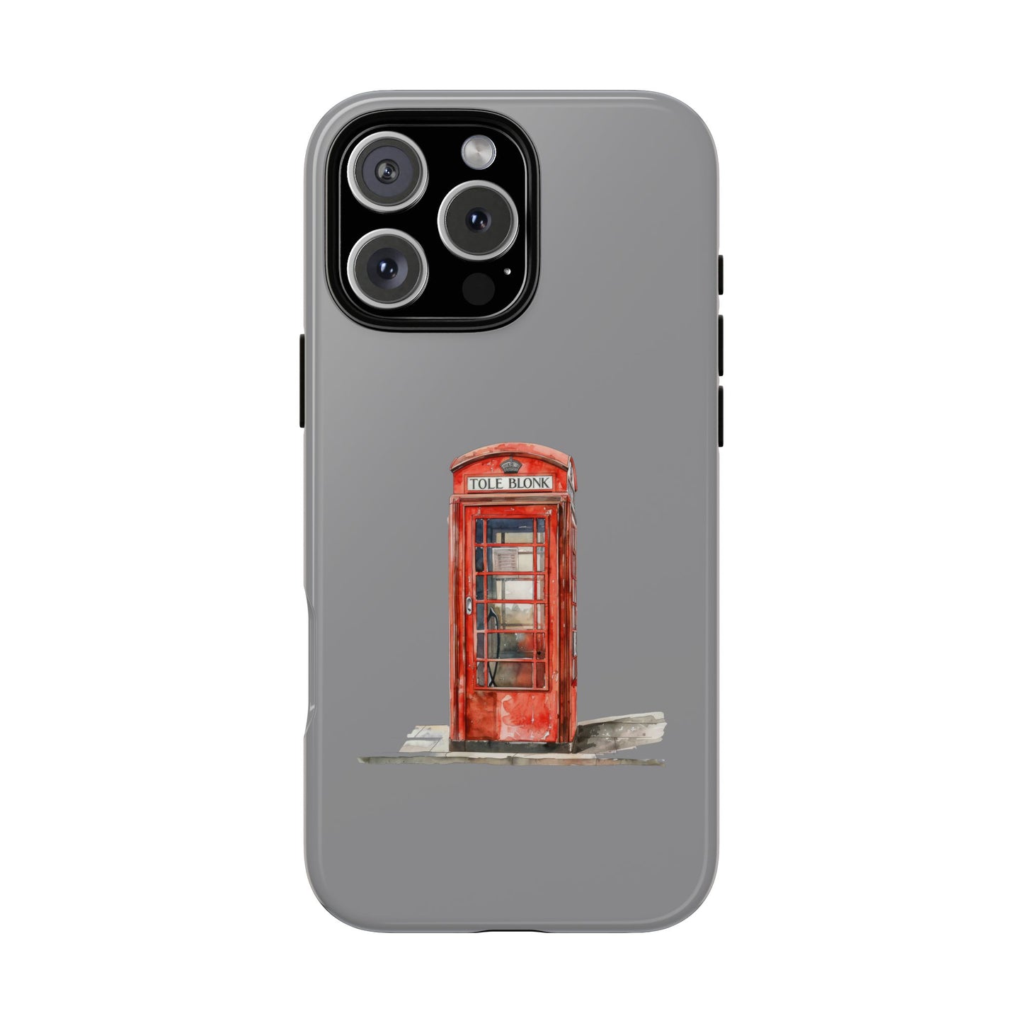 Red Phone Booth Phone Case, Vintage Style Case, Tough Cases for Gifts, Quirky Phone Accessories, Travel Lover's Gift
