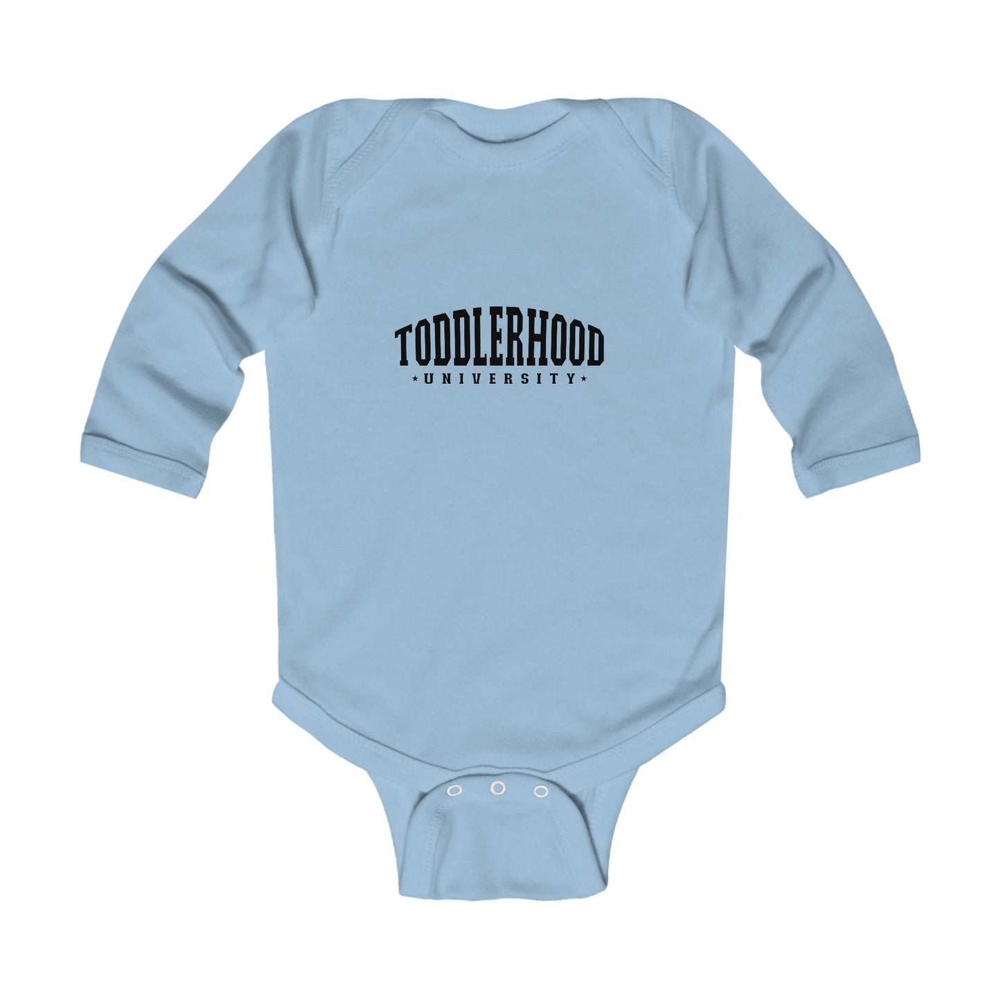 Toddlerhood University Infant Long Sleeve Bodysuit - Cute Baby Clothing for New Parents