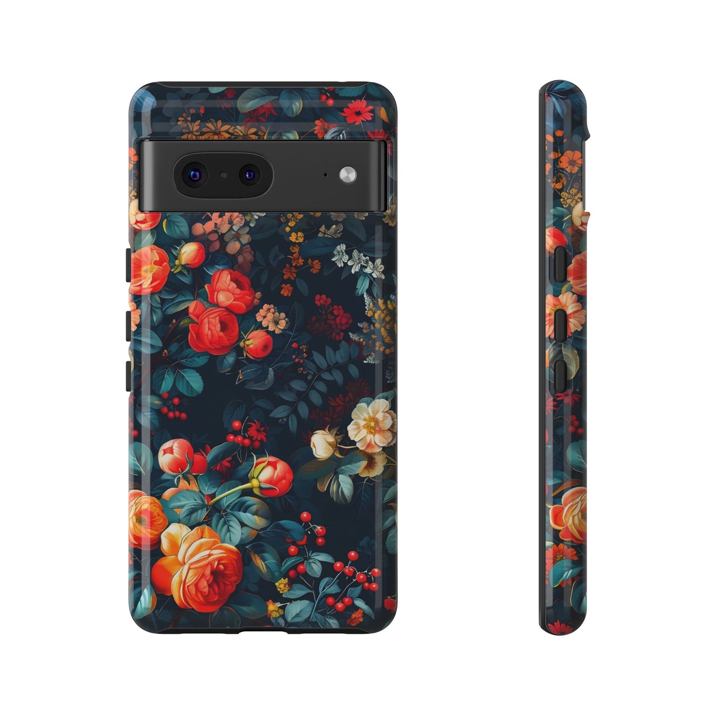 Floral Phone Case - Tough Cases, iPhone Protection, Elegant Floral Design, Gift for Her, Stylish Tech Accessory