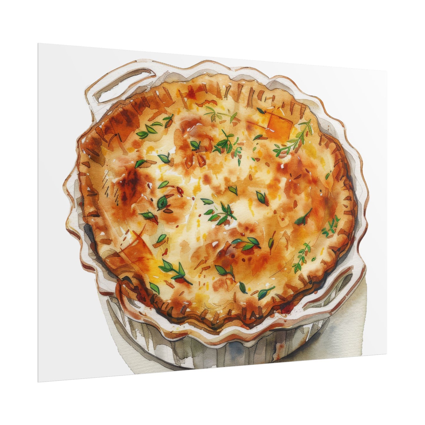 Delicious Quiche Rolled Posters for Kitchen Decor, Culinary Art, Foodie Wall Art, Gift for Chefs, Cooking Enthusiasts, Home Decor