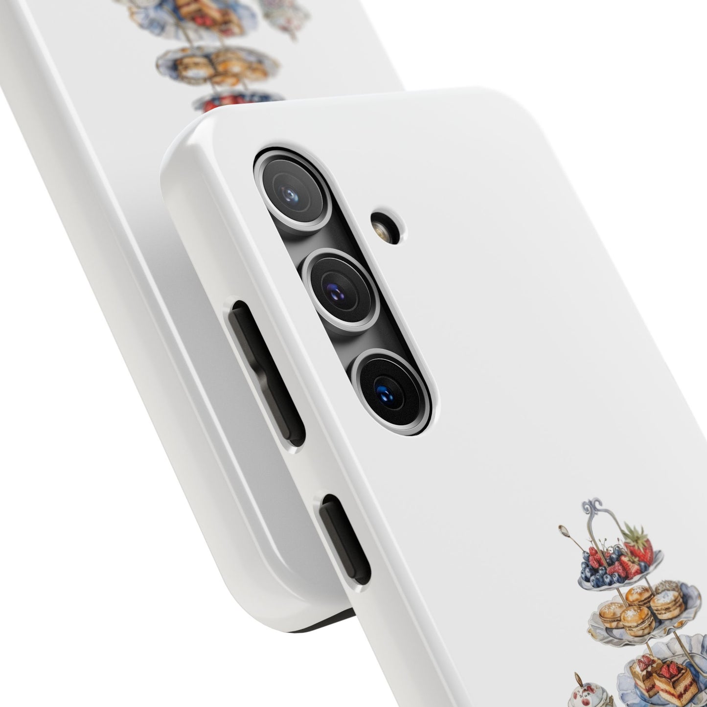 Vintage Tea Party Tough Phone Case - Durable Phone Protector with Charming Tea Set Design