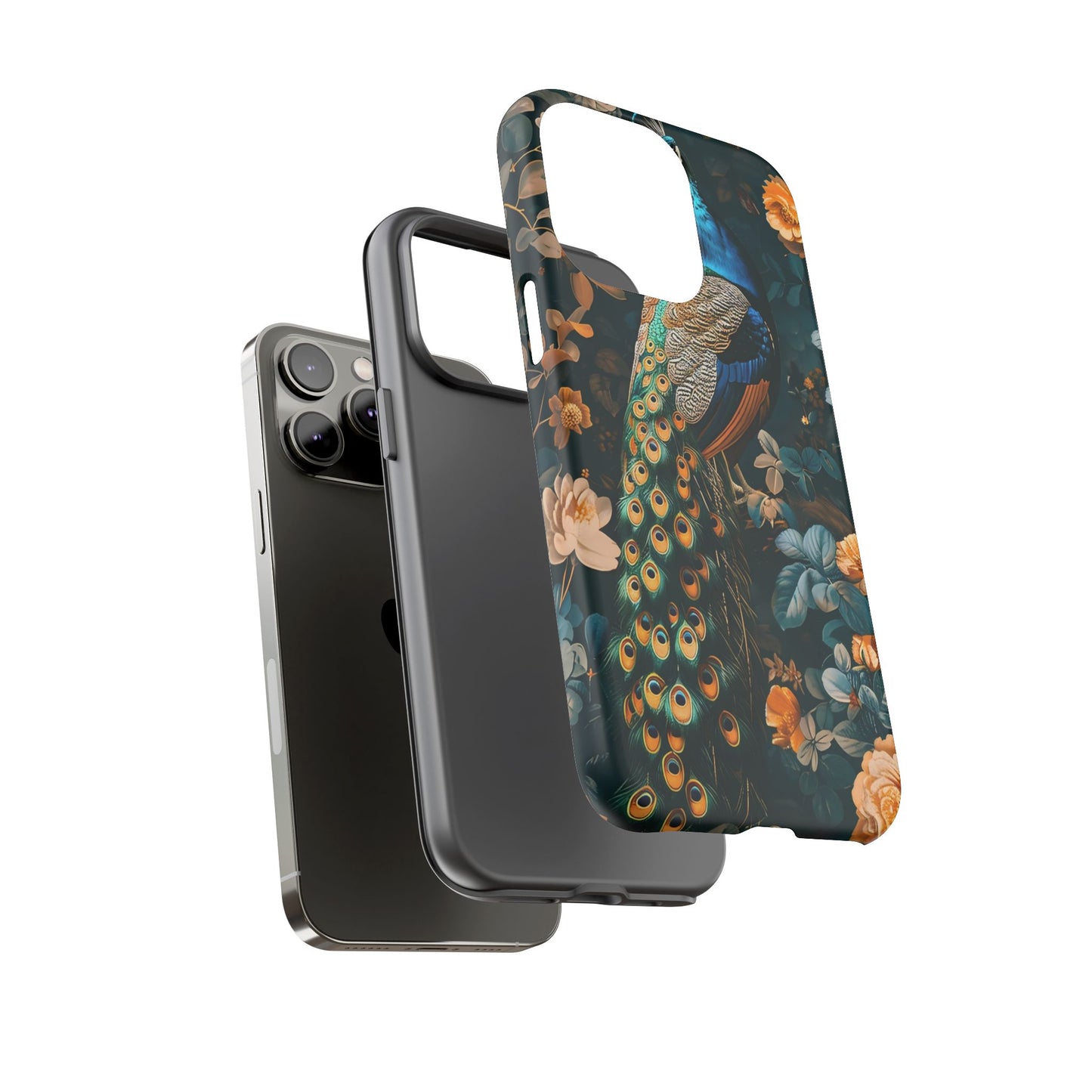 Peacock Phone Case - Elegant Floral Design, Tough Case for Protection, Unique Gift for Nature Lovers, Stylish Accessory, Eco-Friendly