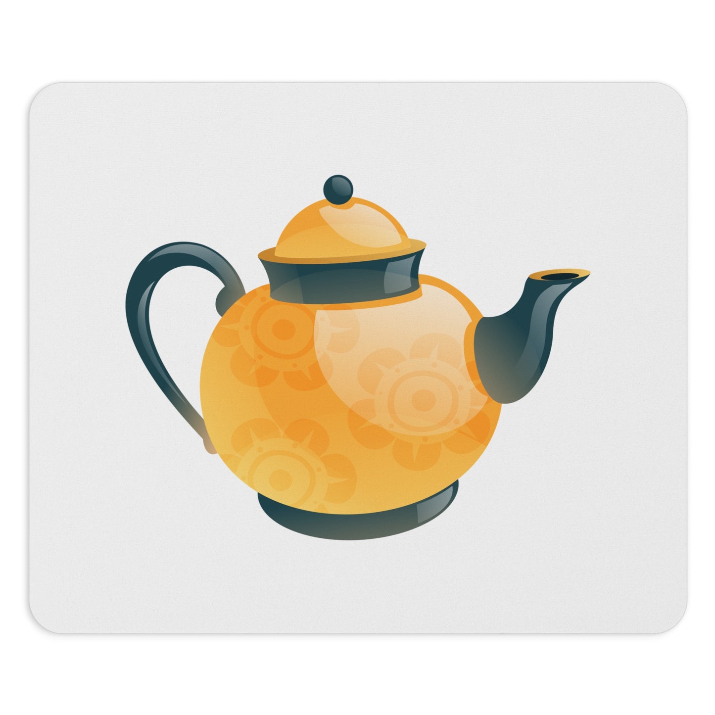 Teapot Mouse Pad, Decorative Desk Accessory, Gift for Tea Lovers, Office Supplies, Home Office Decor