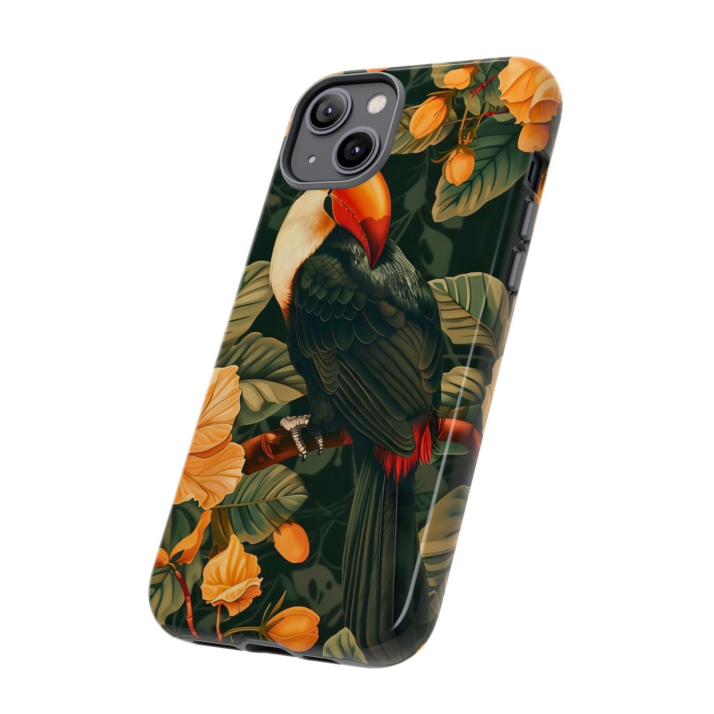 Tropical Toucan Phone Case, Exotic Bird Cover, Nature Lover Gift, Eco-Friendly Design, Customizable Tech Accessory