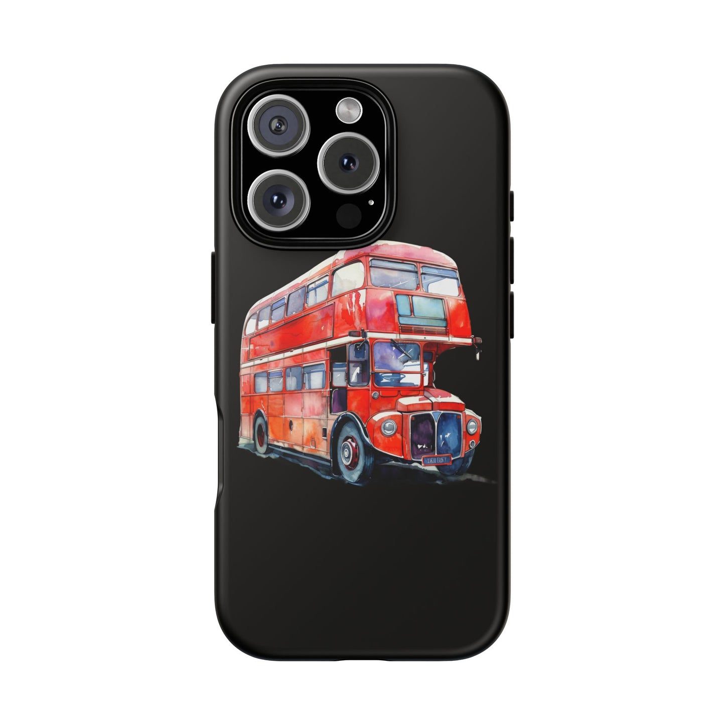 London Bus Phone Case, Tough iPhone Cover, Unique Gift for Travelers, Vintage Style Accessories, Holiday Present Idea
