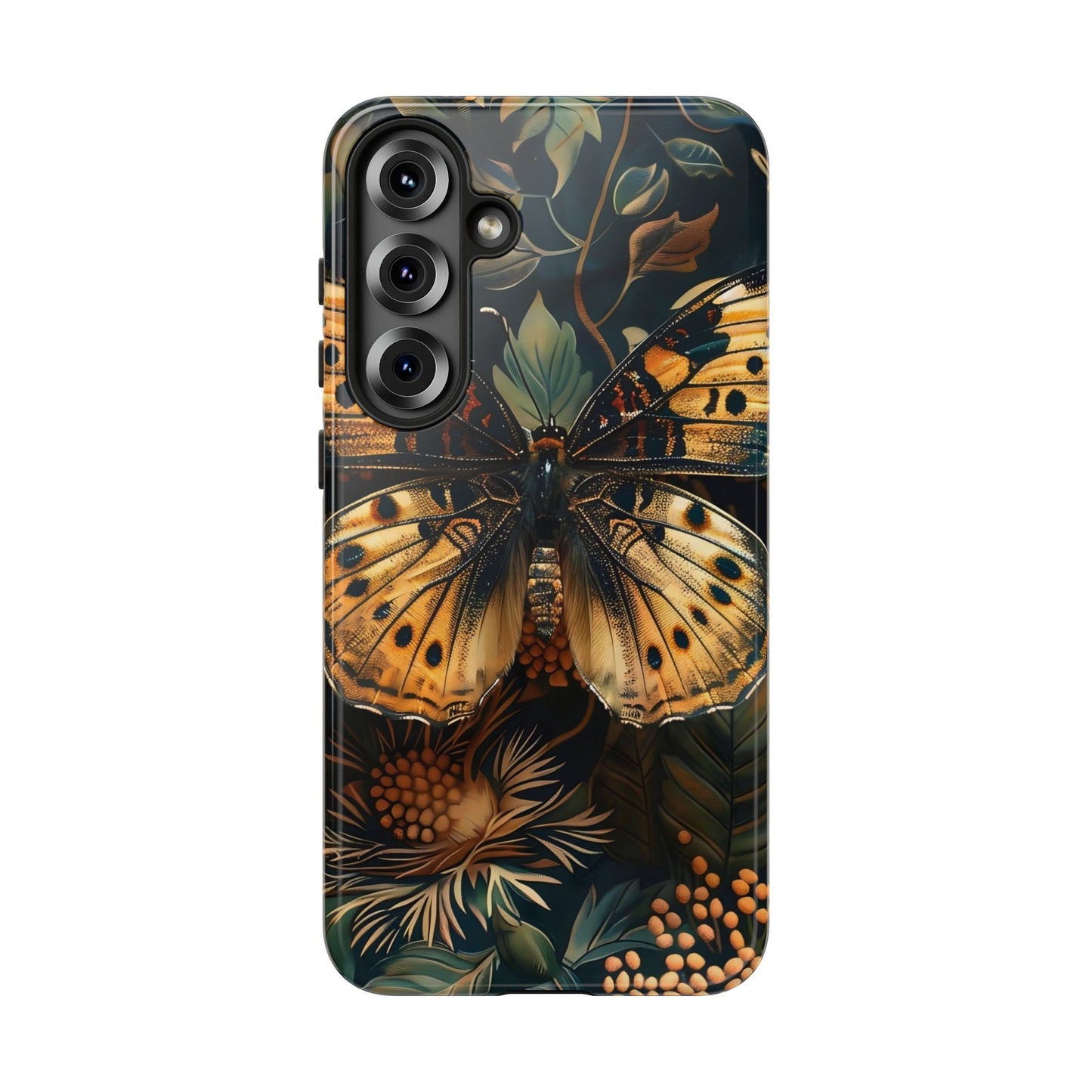 Butterfly Floral Phone Case, Tough Cases, Protective Cover, Unique Gift, Nature Lover, Art Print, Spring Decor