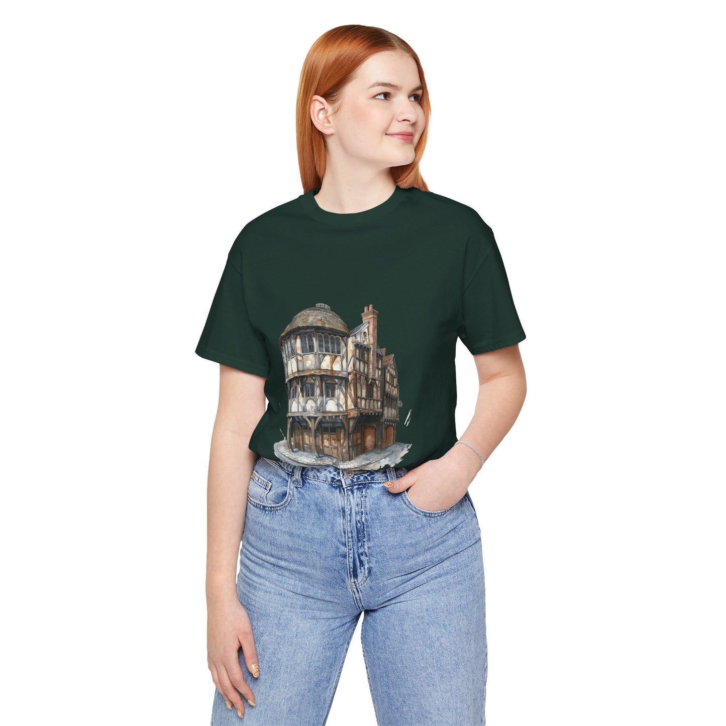 Unisex Jersey Short Sleeve Tee - Where Friends Gather - The Cozy British Pub