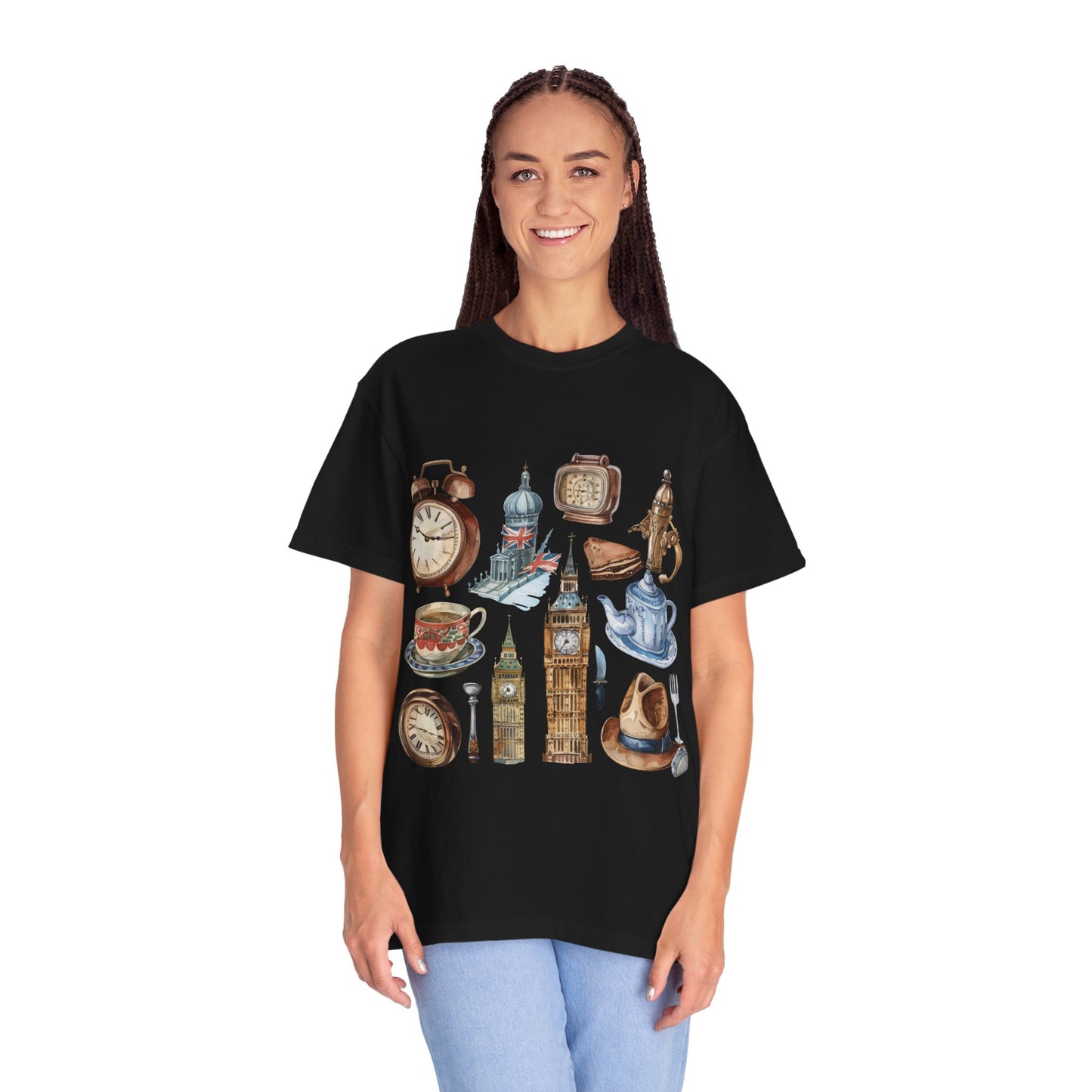 Unisex Garment-Dyed T-shirt - Timeless Symbols - Iconic England