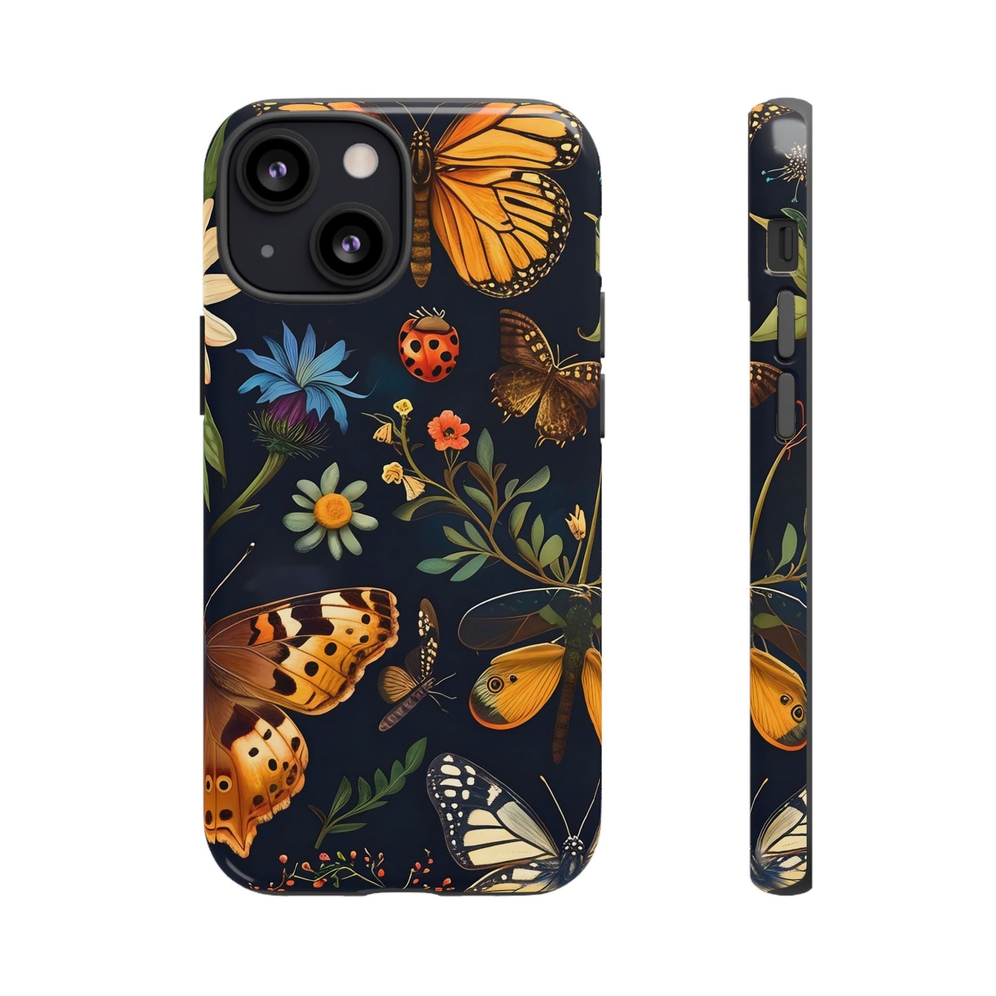 Nature-Inspired Phone Case | Floral Butterfly Design, Tough Phone Cover, Gift for Nature Lovers, Cute Butterfly Case, Home Decor