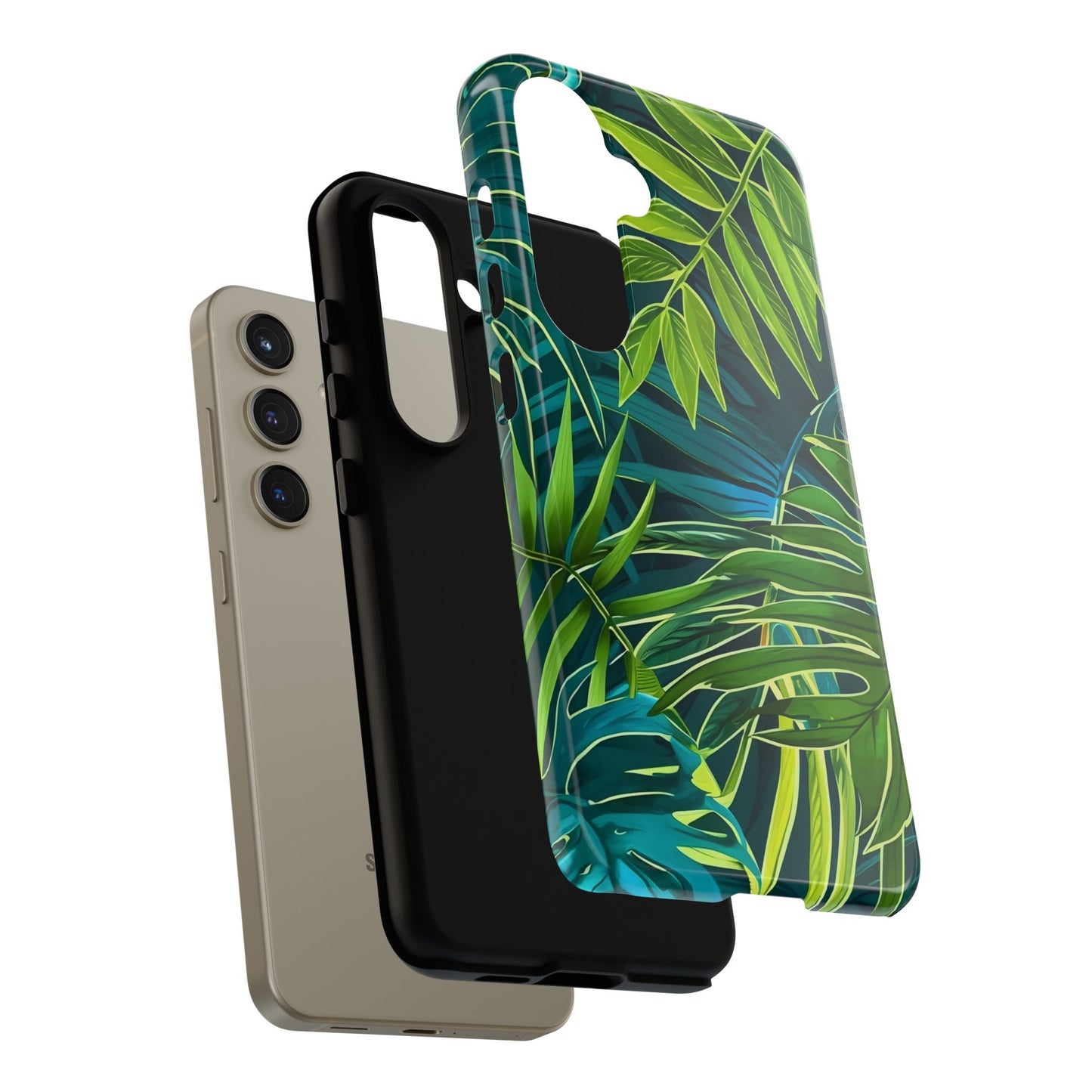 Tropical Phone Case - Durable Green Leaf Design, Eco-Friendly Gift, Trendy Accessory, Nature Lover's Case, Summer Vibes