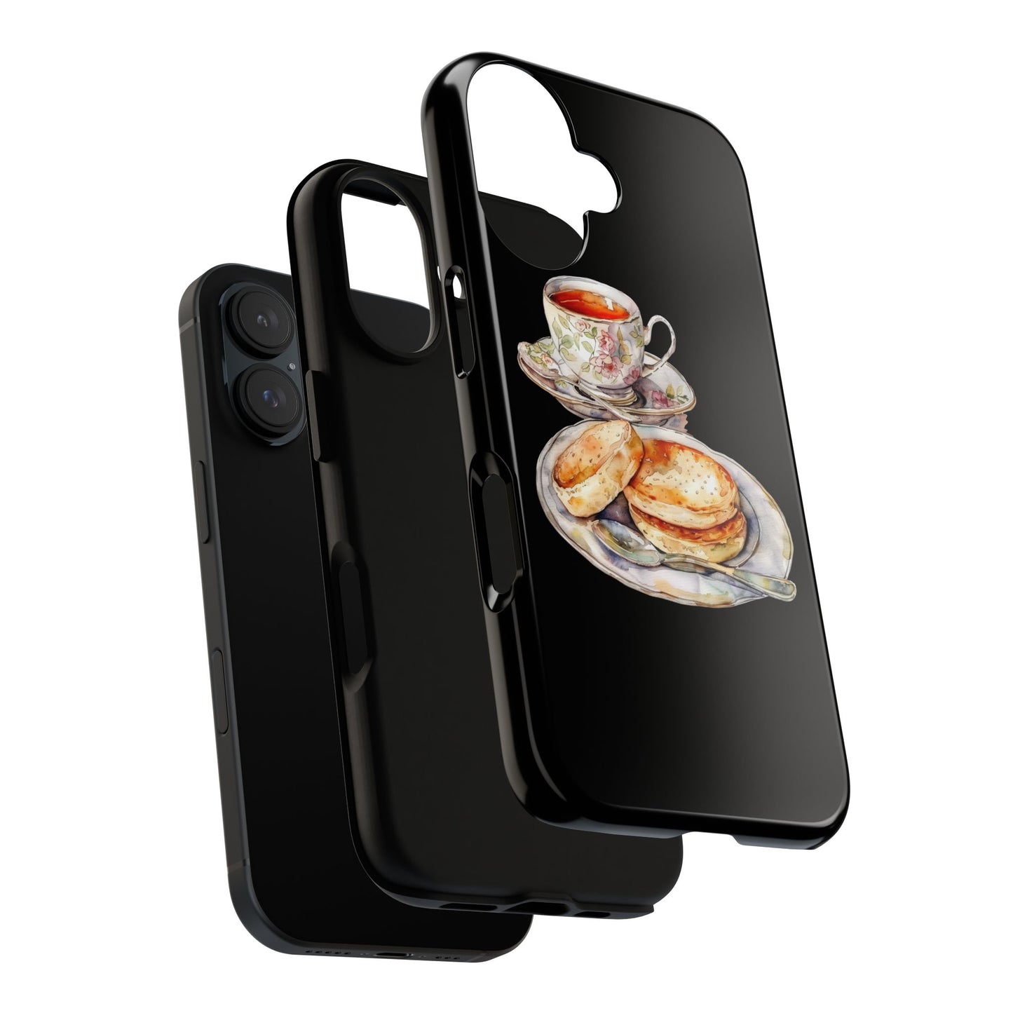 Tea Time Phone Case with Cookies Design, Cute Phone Cover, Gift for Tea Lovers, Kitchen Decor, Whimsical Style
