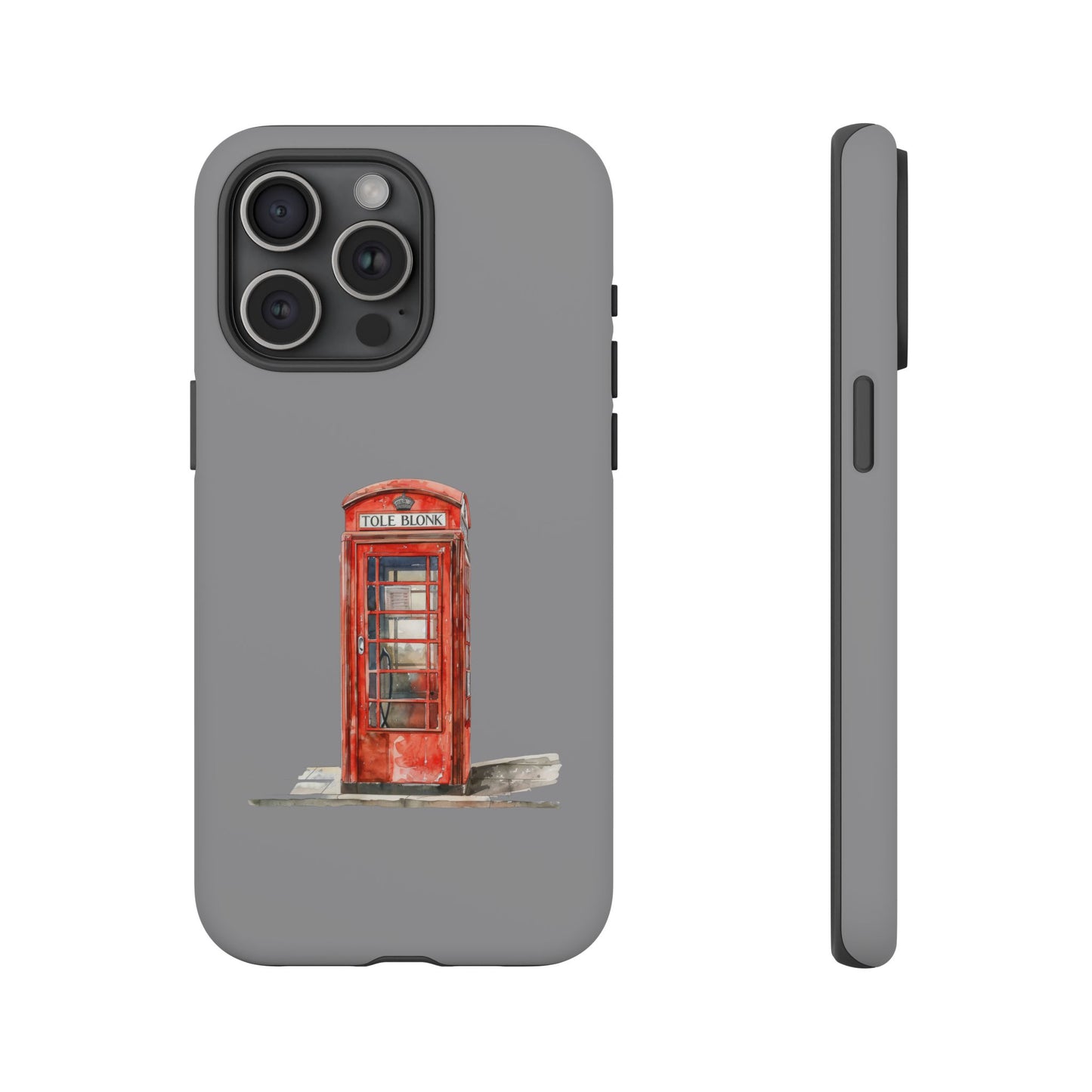 Red Phone Booth Phone Case, Vintage Style Case, Tough Cases for Gifts, Quirky Phone Accessories, Travel Lover's Gift