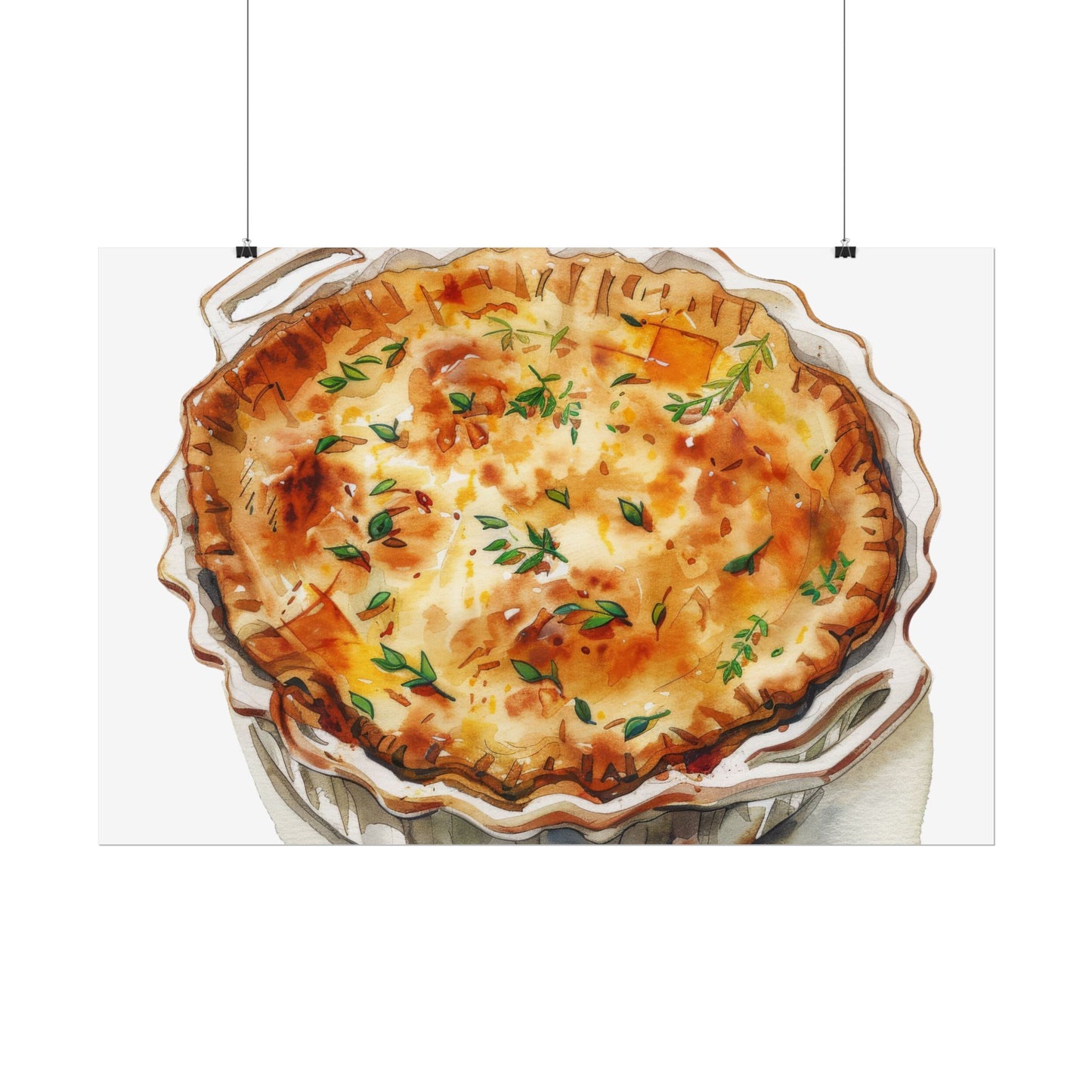 Delicious Quiche Rolled Posters for Kitchen Decor, Culinary Art, Foodie Wall Art, Gift for Chefs, Cooking Enthusiasts, Home Decor