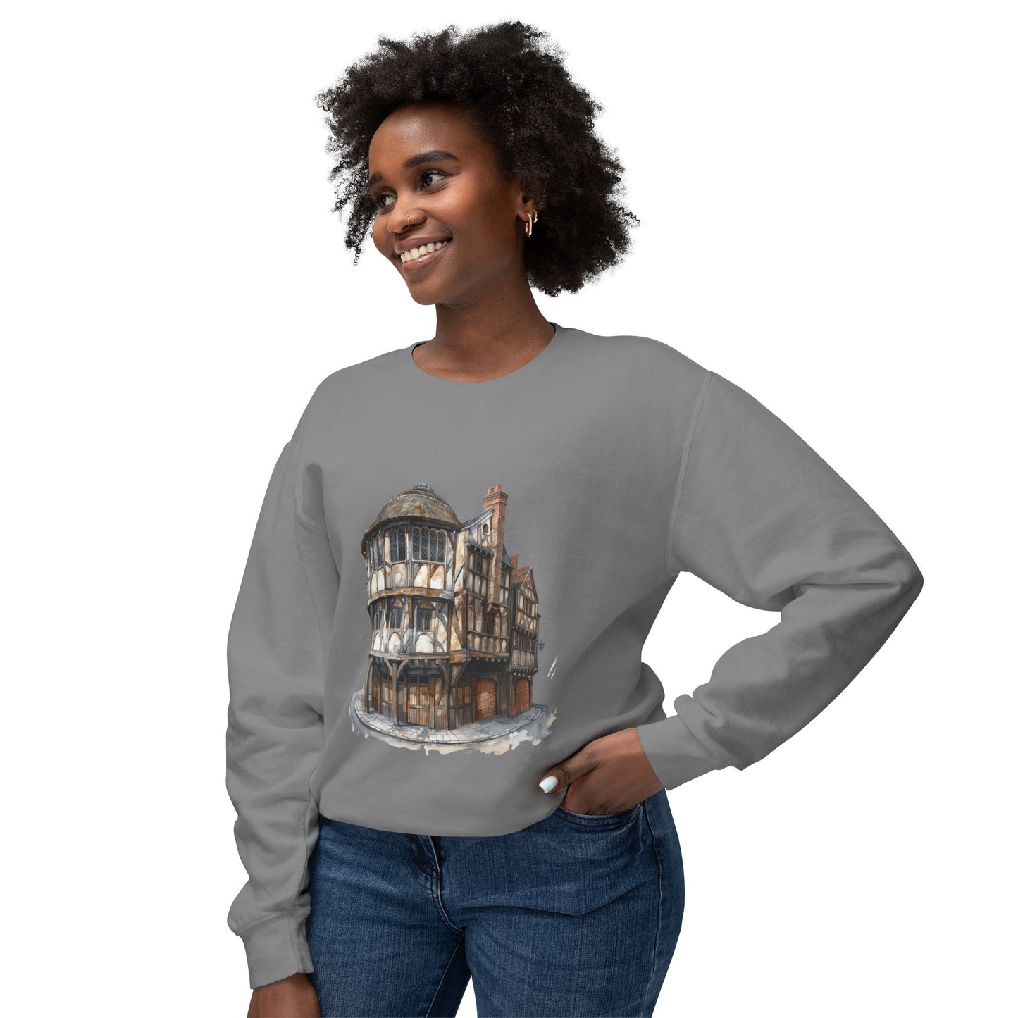 Unisex Lightweight Crewneck Sweatshirt - Life at a British Pub