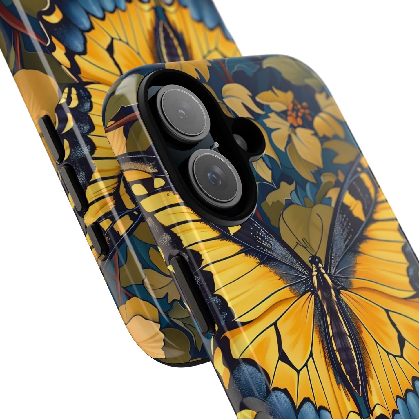 Colorful Butterfly Phone Case, Floral Design, Tough Cases, Protective Cover, Gifts for Nature Lovers, Birthday Present