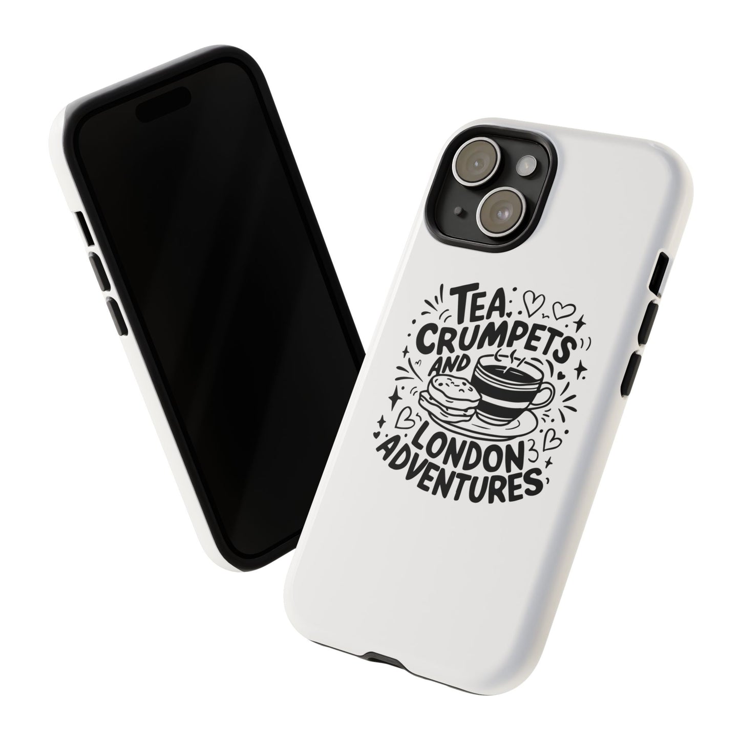 Tea, Crumpets, and London Adventures - Cute Gift for Tea Lovers, London Souvenir, Travel Accessory, Unique Phone Cover