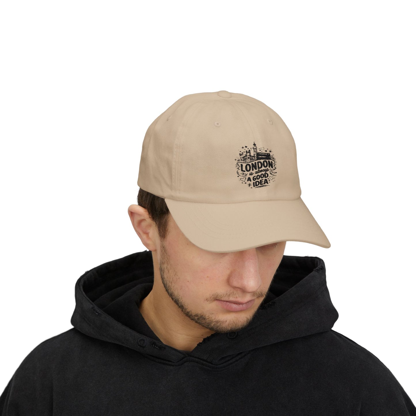 Stylish Classic Dad Cap with London Design, Casual Hat for Travel Lovers, Father's Day Gift, Summer Accessory, Unisex Cap