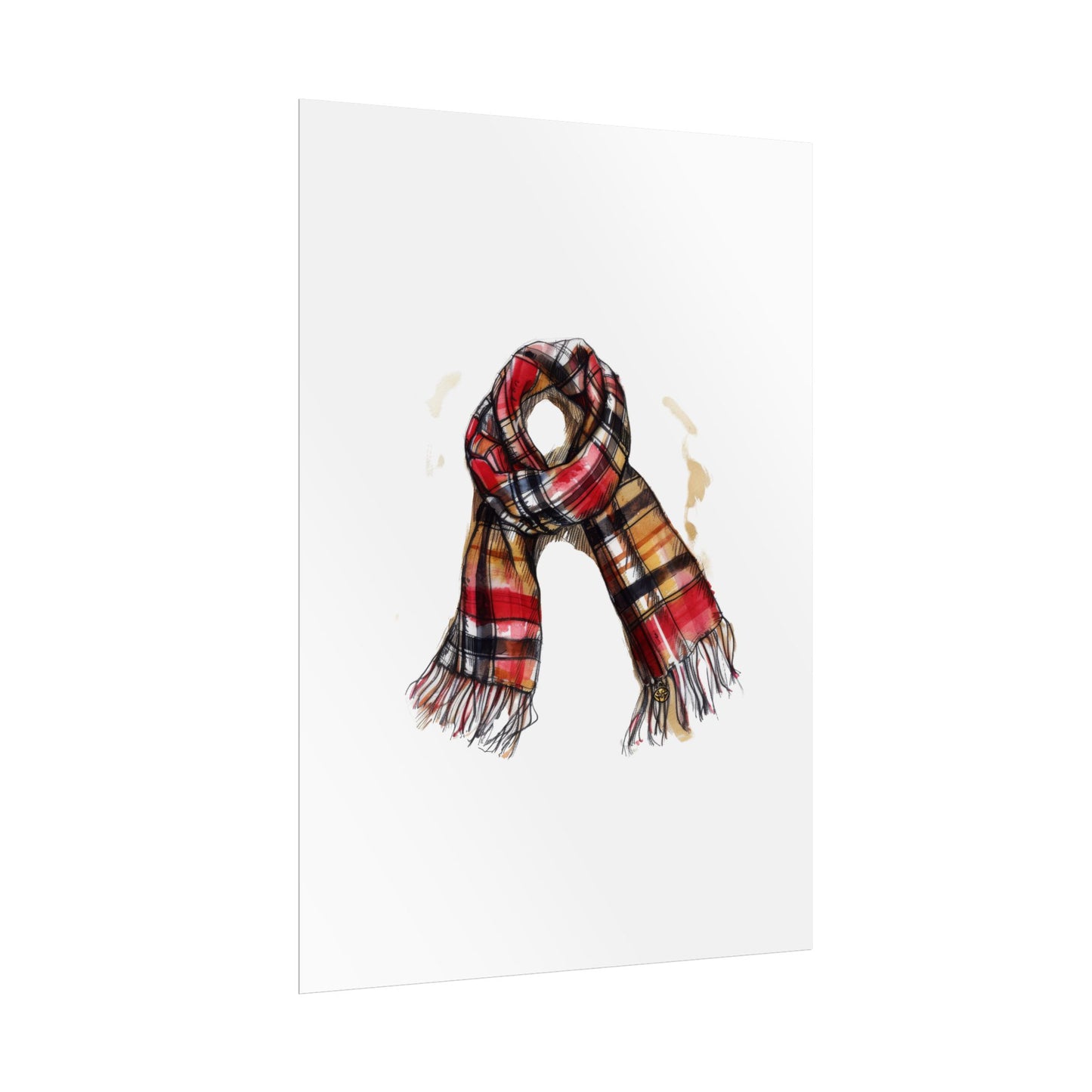 Cozy Scarf Wall Art - Fall Decor for Home, Rustic Style, Gift for Her, Cozy Vibes, Autumn Aesthetic
