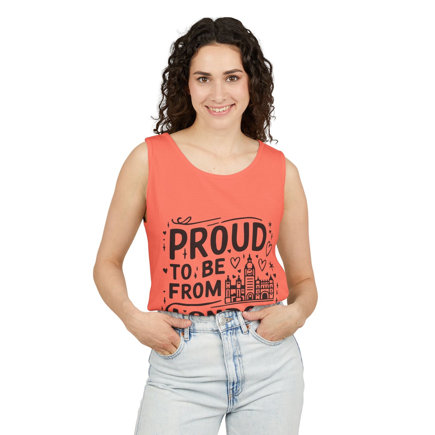 Unisex Garment-Dyed Tank Top - Proud to be from London