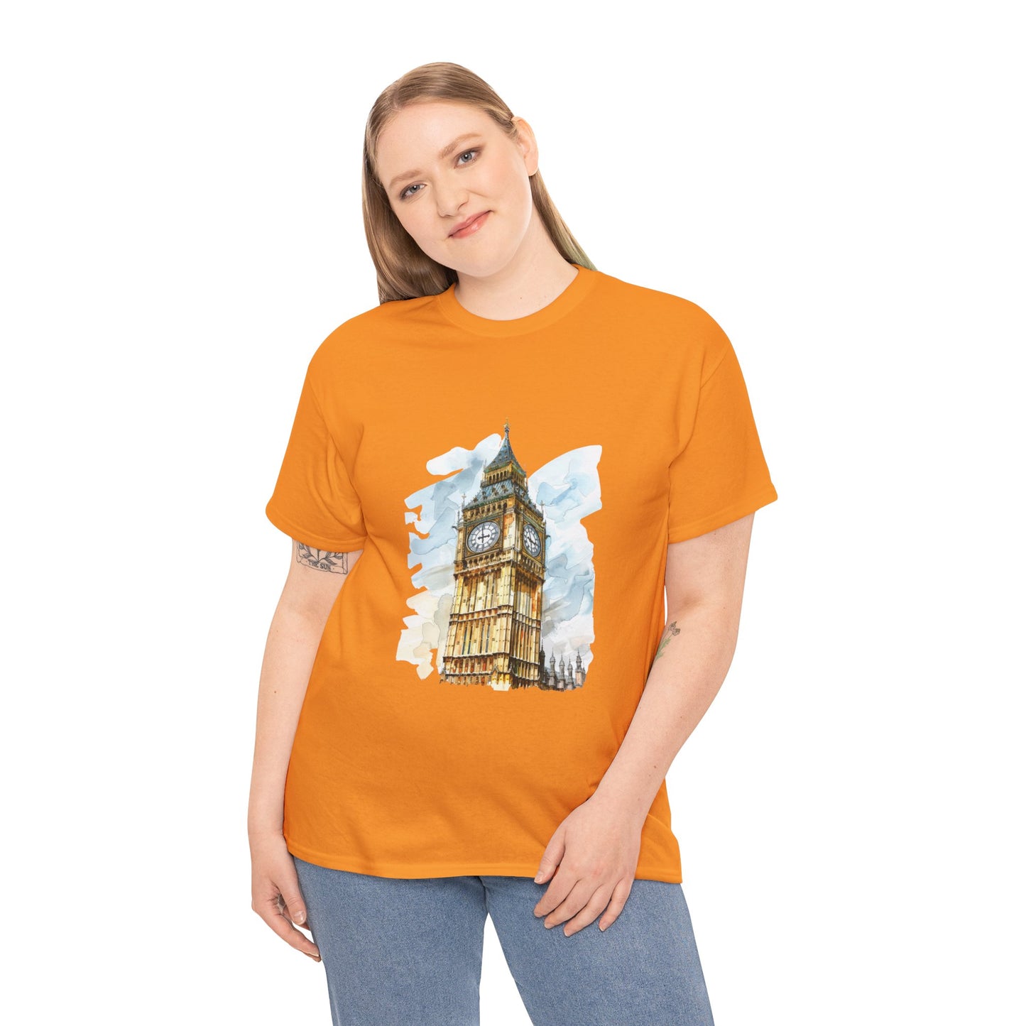Unisex Heavy Cotton Tee - Echoes of London - Big Ben’s Legacy