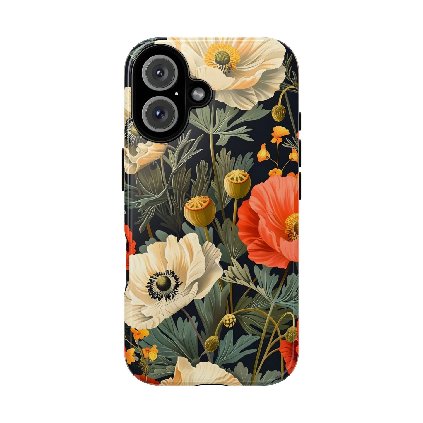 Floral Phone Case, Tough Cases with Botanical Design, Flower Protection Case, Gift for Nature Lovers, Eco-Friendly Mobile Cover