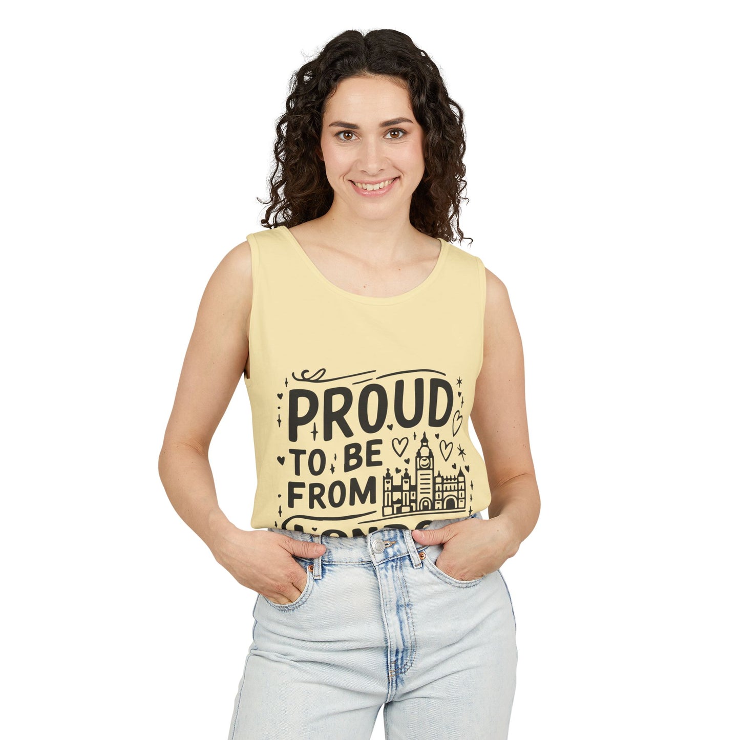 Unisex Garment-Dyed Tank Top - Proud to be from London