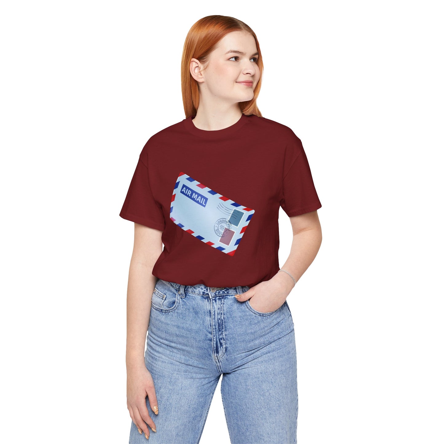 Unisex Jersey Short Sleeve Tee - Vintage British Air Mail - Classic Postal Design