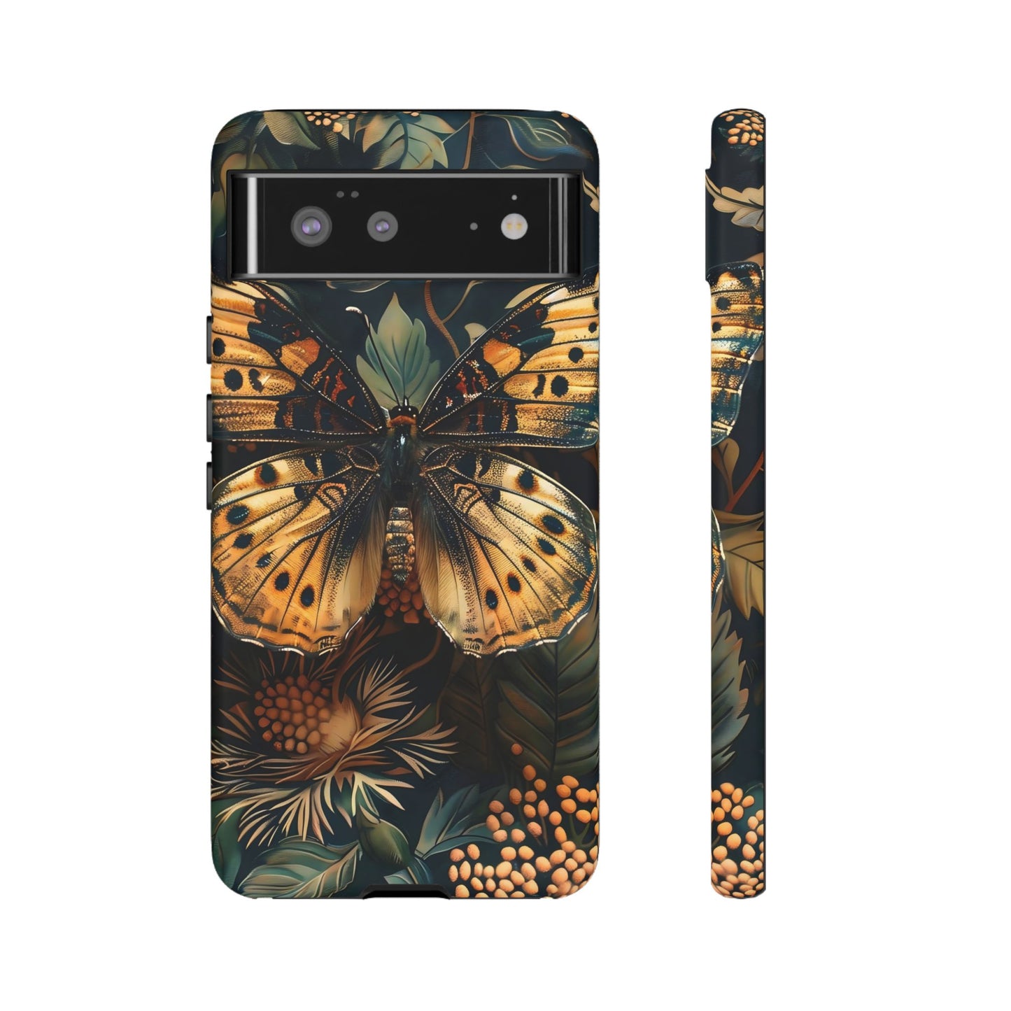 Butterfly Floral Phone Case, Tough Cases, Protective Cover, Unique Gift, Nature Lover, Art Print, Spring Decor