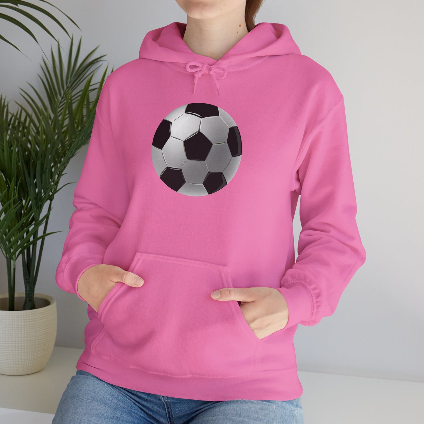 Unisex Heavy Blend™ Hooded Sweatshirt - Dynamic Football Design - Sports Passion and Energy