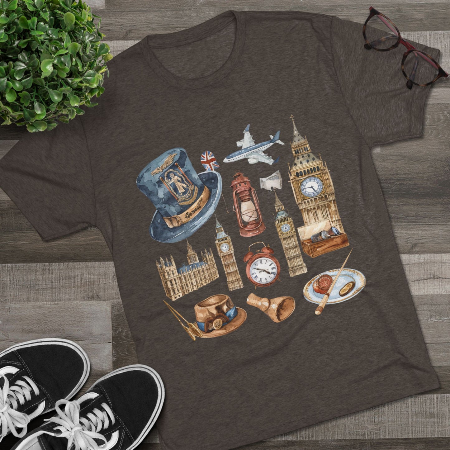 Vintage England Classy Unisex Tri-Blend Crew Tee