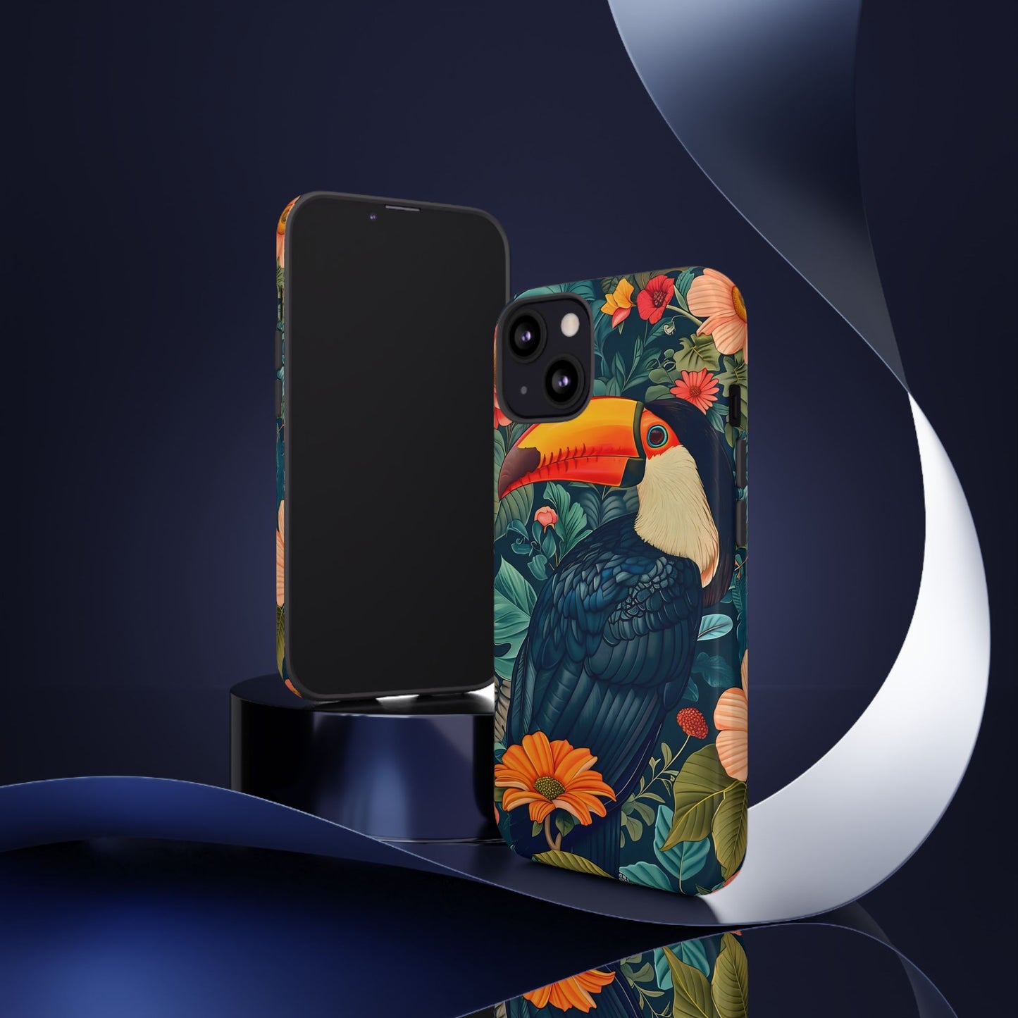 Tropical Toucan Phone Case - Cute Animal Design, Nature Lover Gift, Floral Pattern, Bird Lover Accessory, Summer Vibes