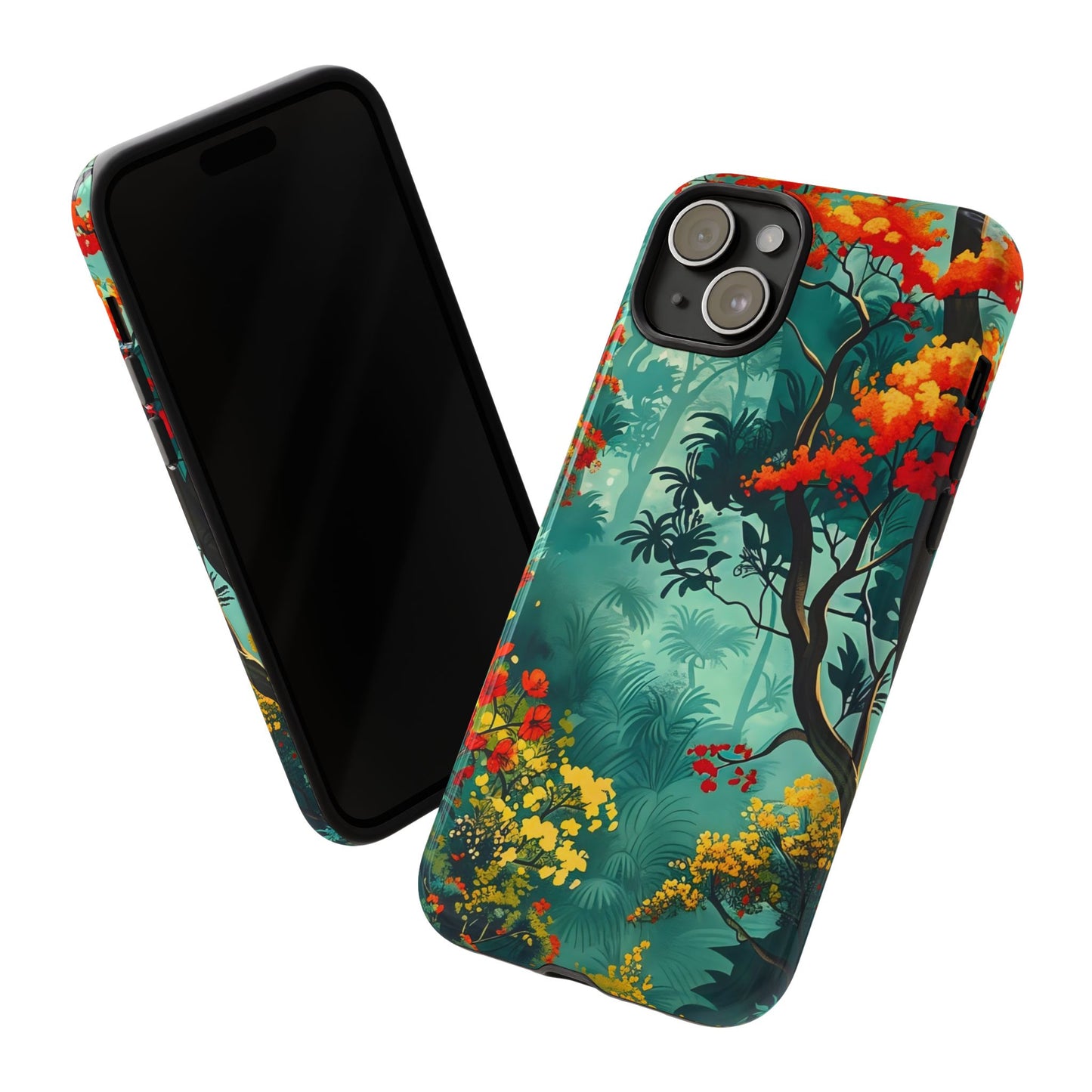 Tough Cases - Vibrant Forest Phone Case, Nature Lover Gift, Outdoor Adventure Accessory, Eco-Friendly Tech Cover, Floral Protection Skin