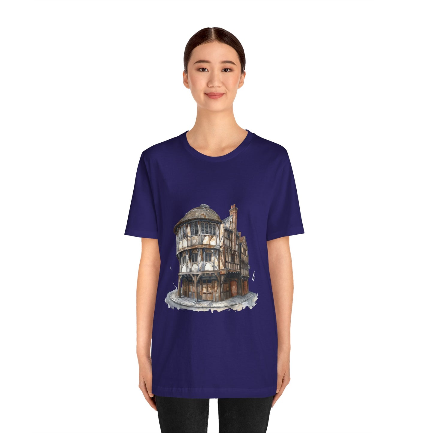 Unisex Jersey Short Sleeve Tee - Where Friends Gather - The Cozy British Pub
