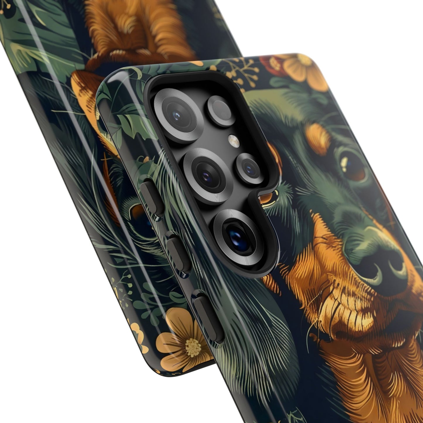 Dachshund Phone Case, Floral Pet Phone Cover, Dog Lover Gift, Tough Phone Case, Custom Dachshund Design, Unique Dog Owner Accessory