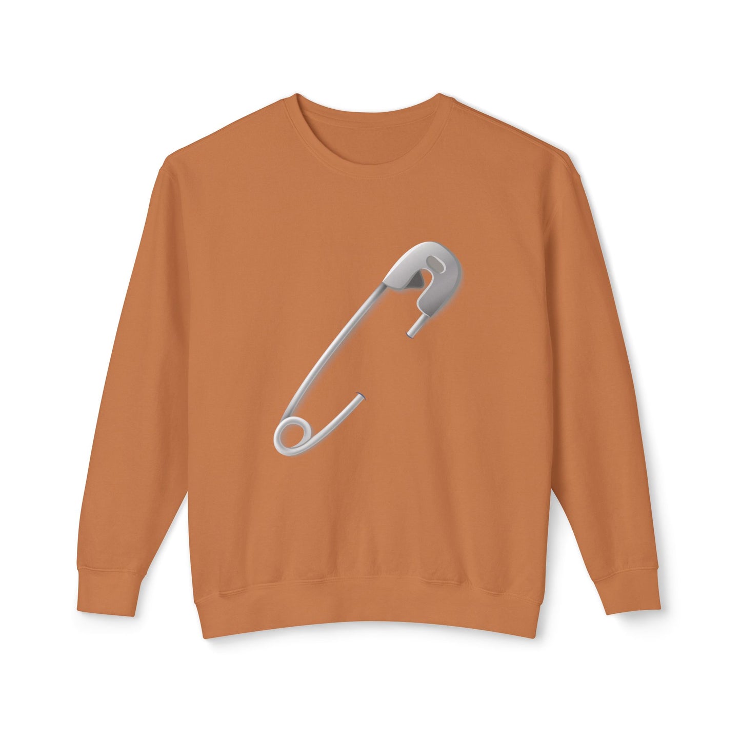 Unisex Lightweight Crewneck Sweatshirt - Minimalist Safety Pin
