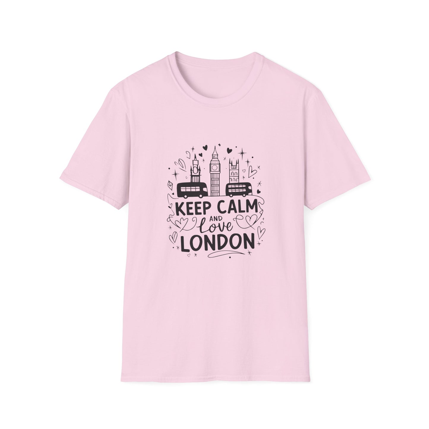 Keep alm and Love London Unisex Softstyle T-Shirt