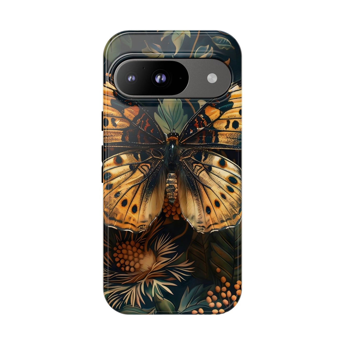 Butterfly Floral Phone Case, Tough Cases, Protective Cover, Unique Gift, Nature Lover, Art Print, Spring Decor