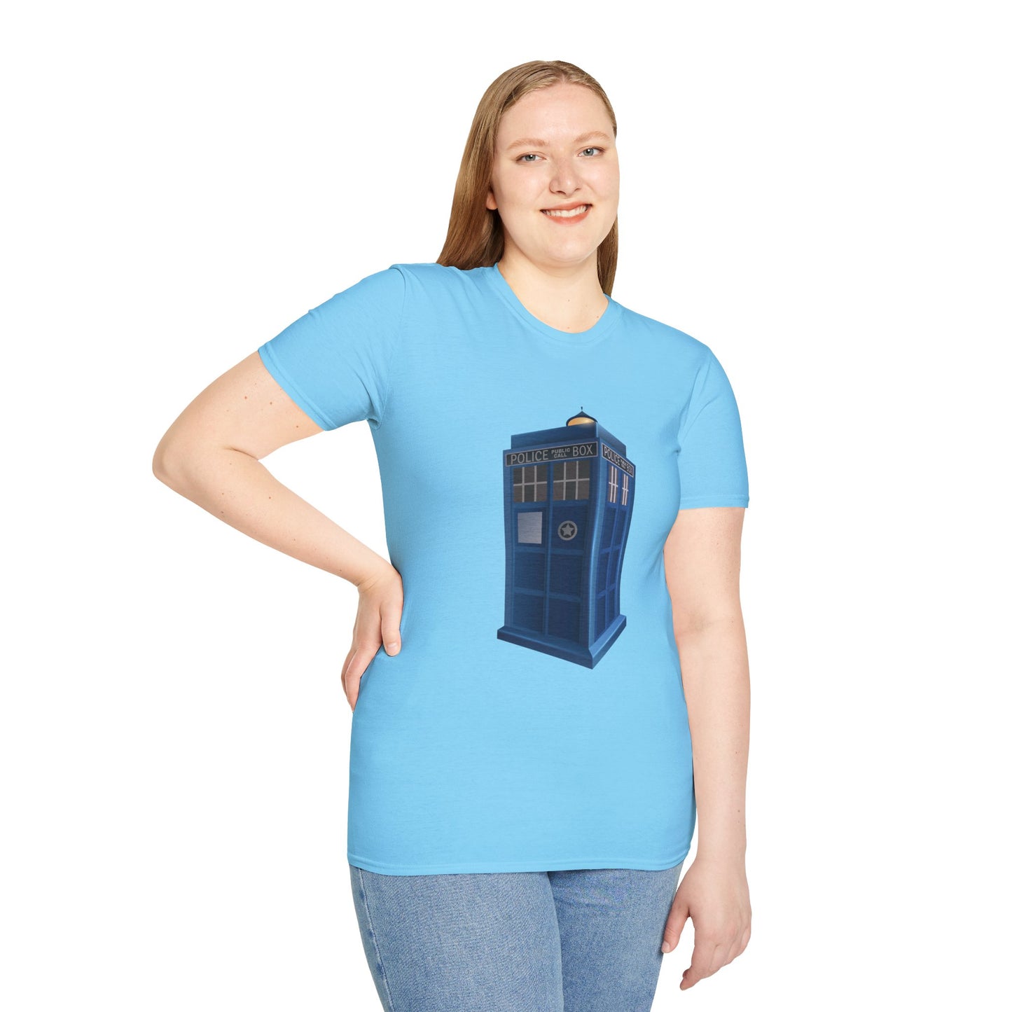 Unisex Softstyle T-Shirt - British Police Public Call Box - Iconic TARDIS