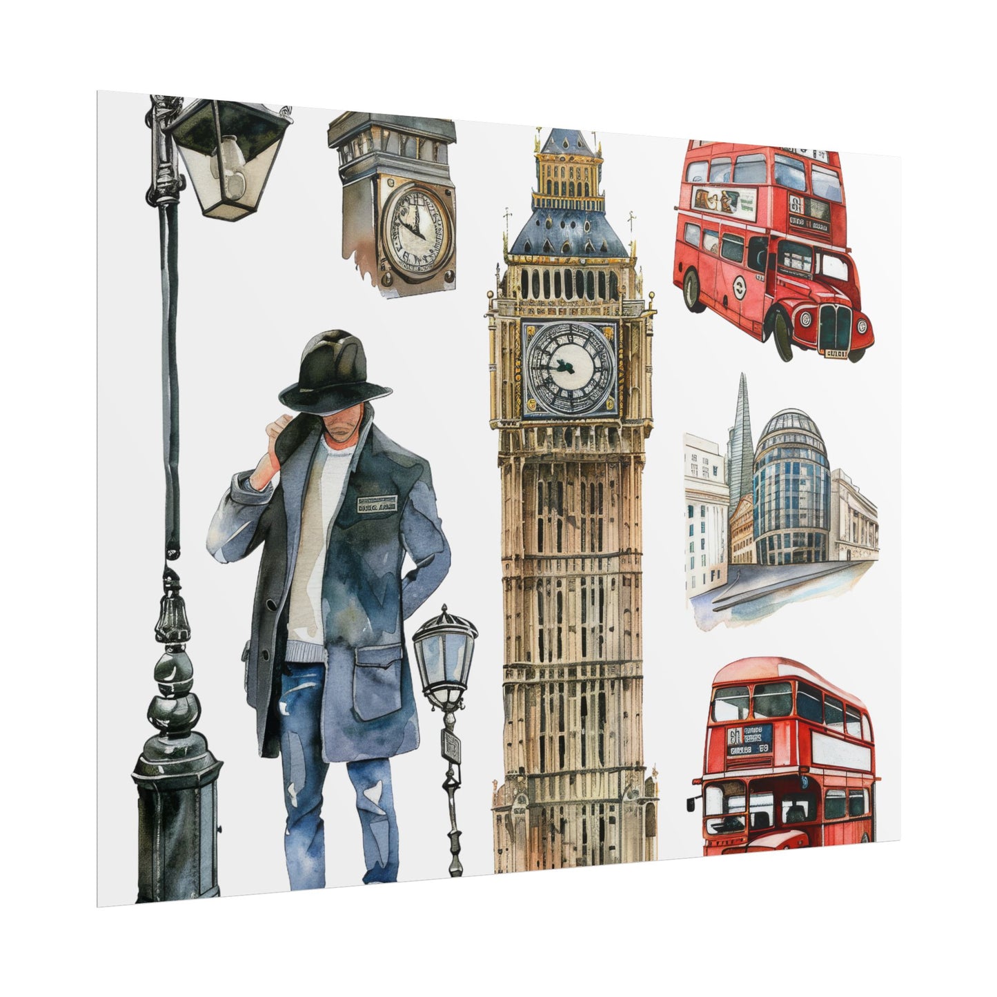 London themed Rolled Posters