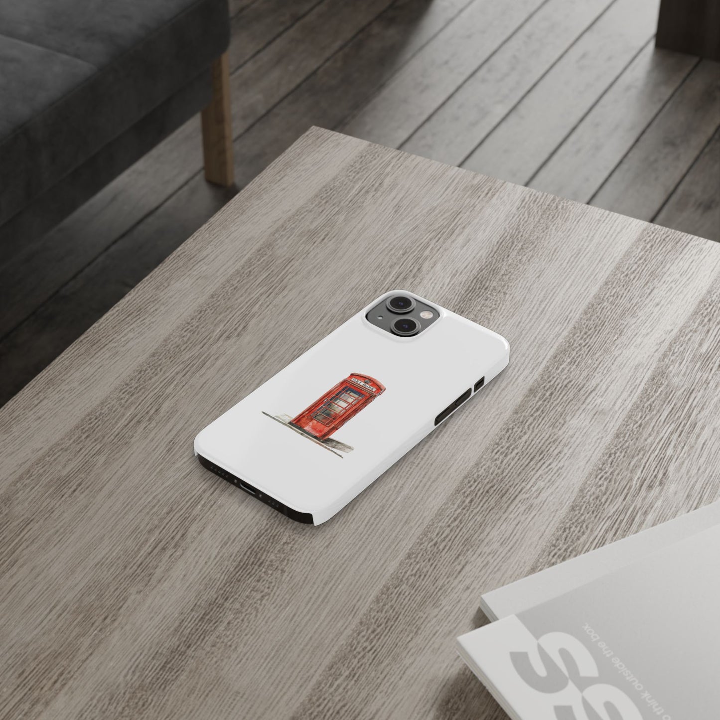 Charming London Phone Cases, Slim Phone Cover, Unique Cell Phone Case, Phone Accessory, Gift for Travelers, Red Telephone Booth Design