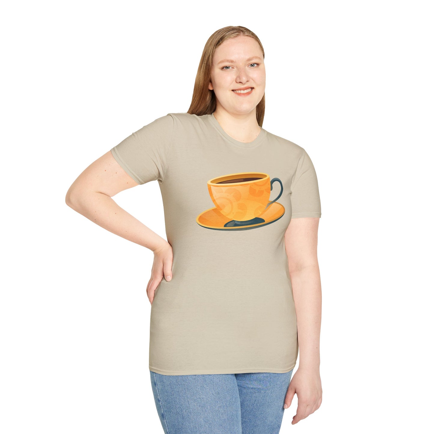 Unisex Softstyle T-Shirt - Elegant British Tea Cup - Classic Tea Time Style