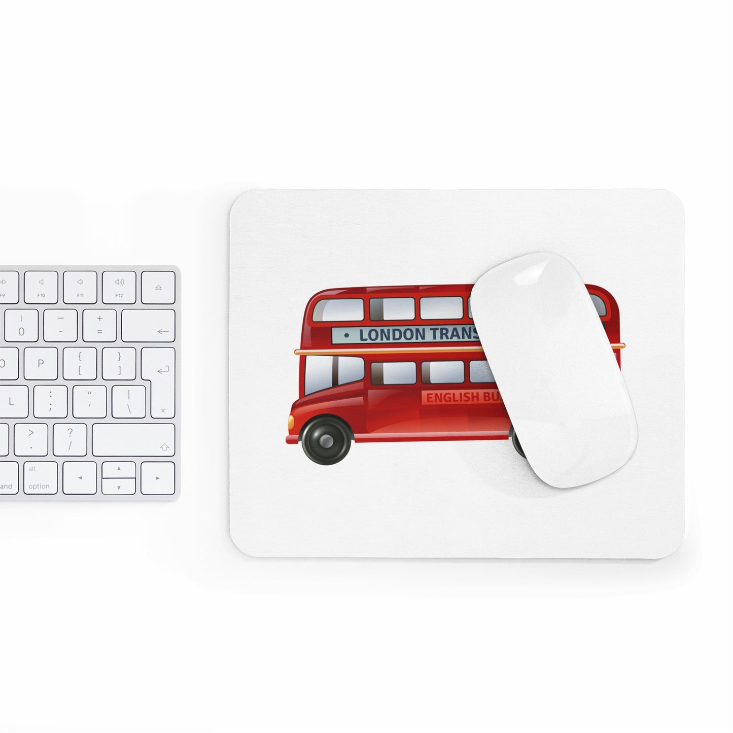 London Bus Mouse Pad, Gift for Travelers, Office Decor, Unique Desk Accessory, Home Office Essentials, Fun Mouse Pad