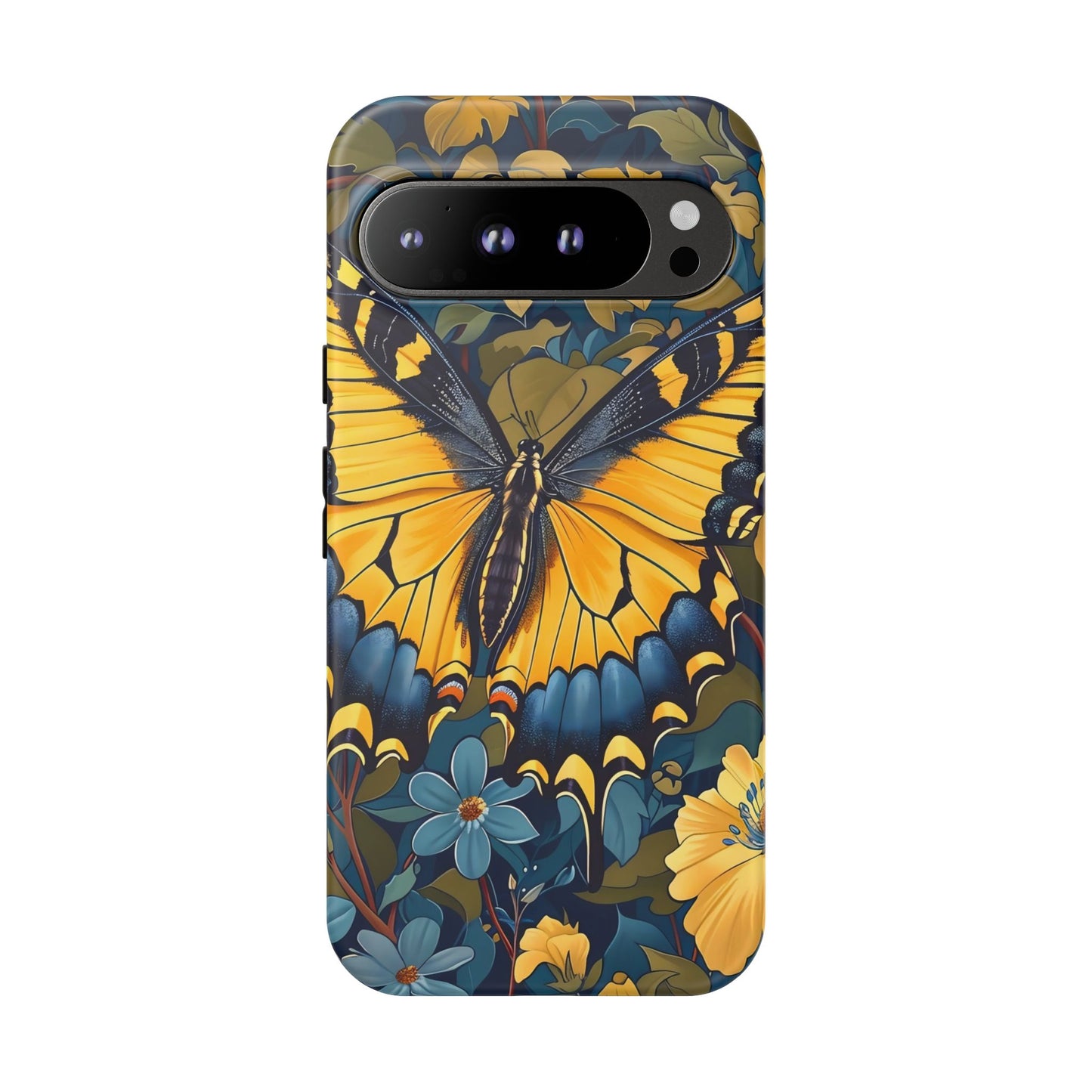 Colorful Butterfly Phone Case, Floral Design, Tough Cases, Protective Cover, Gifts for Nature Lovers, Birthday Present