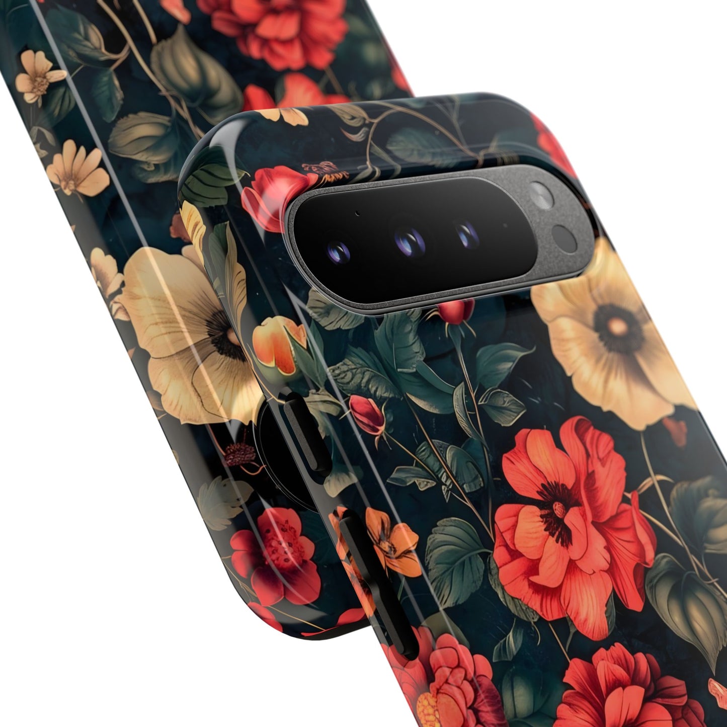 Floral Phone Case, Tough Cases, Flower Motif, Protective Cover, Gift for Her, Floral Design, Spring Accessory