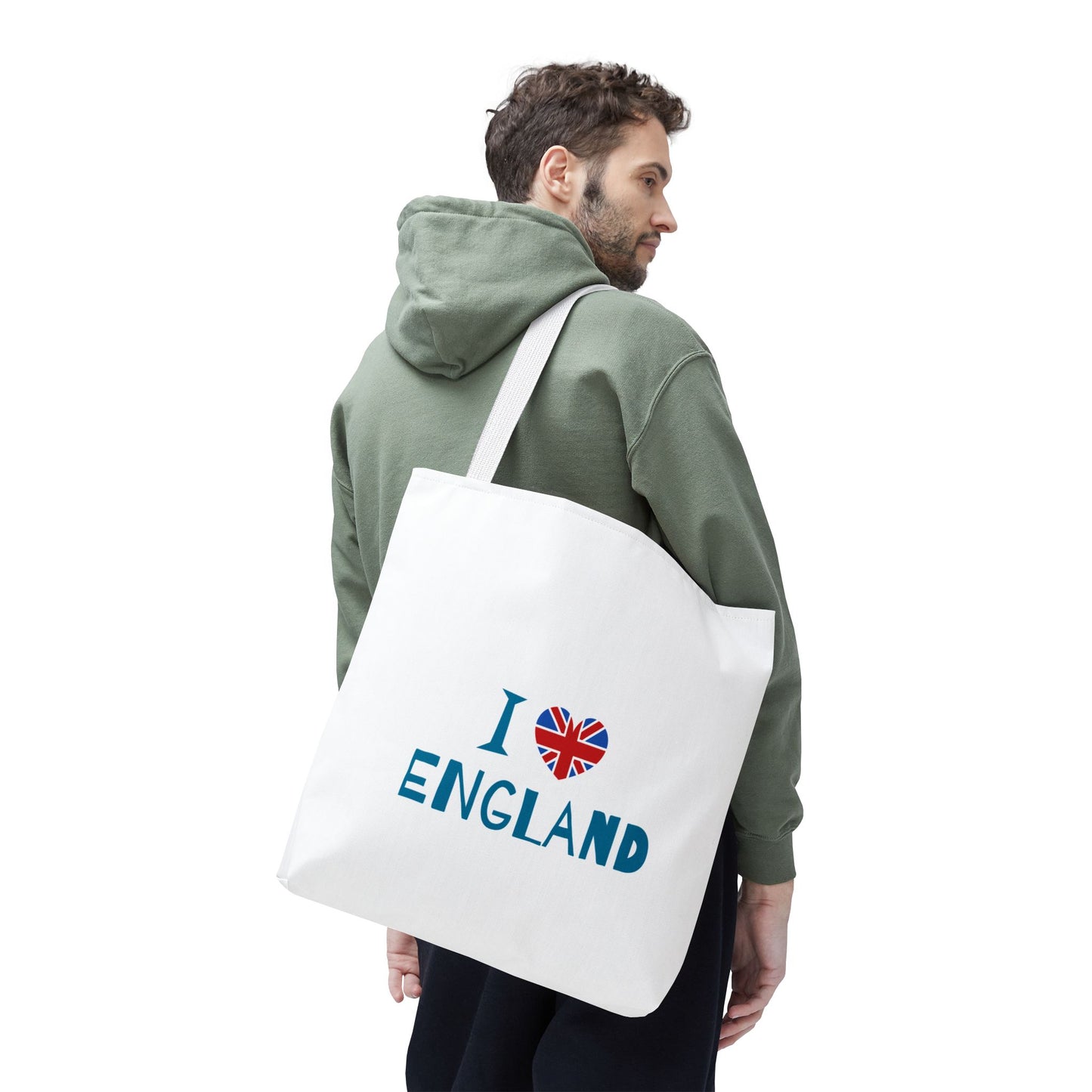 I Love England Tote Bag, Eco-friendly, Travel Accessory, Great for Gifts, Summer Outing, British Pride